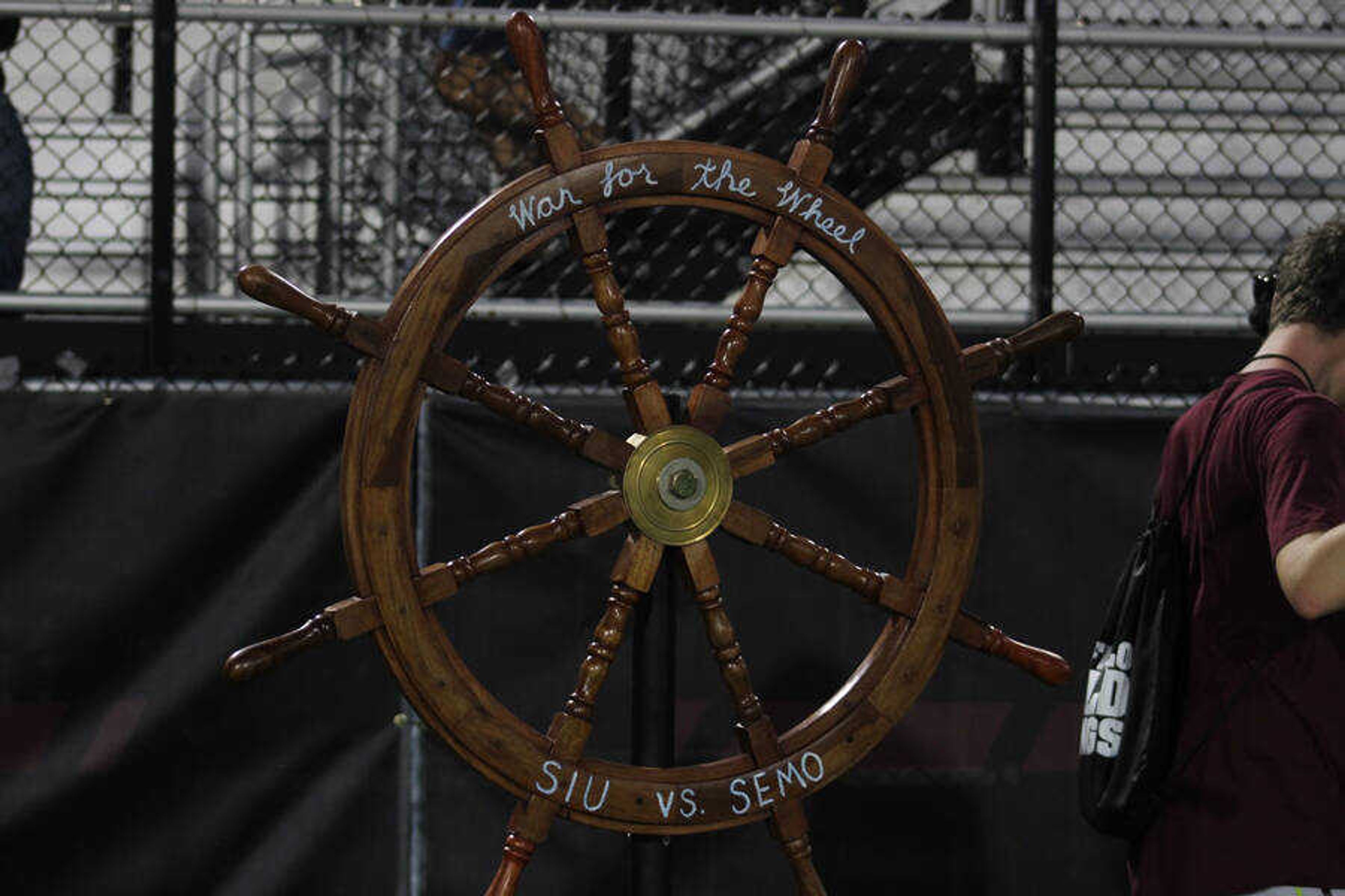 Southeast took home this antique ship wheel, which commemorates the 'War for the Wheel' rivalry matchup between SEMO and SIUC.