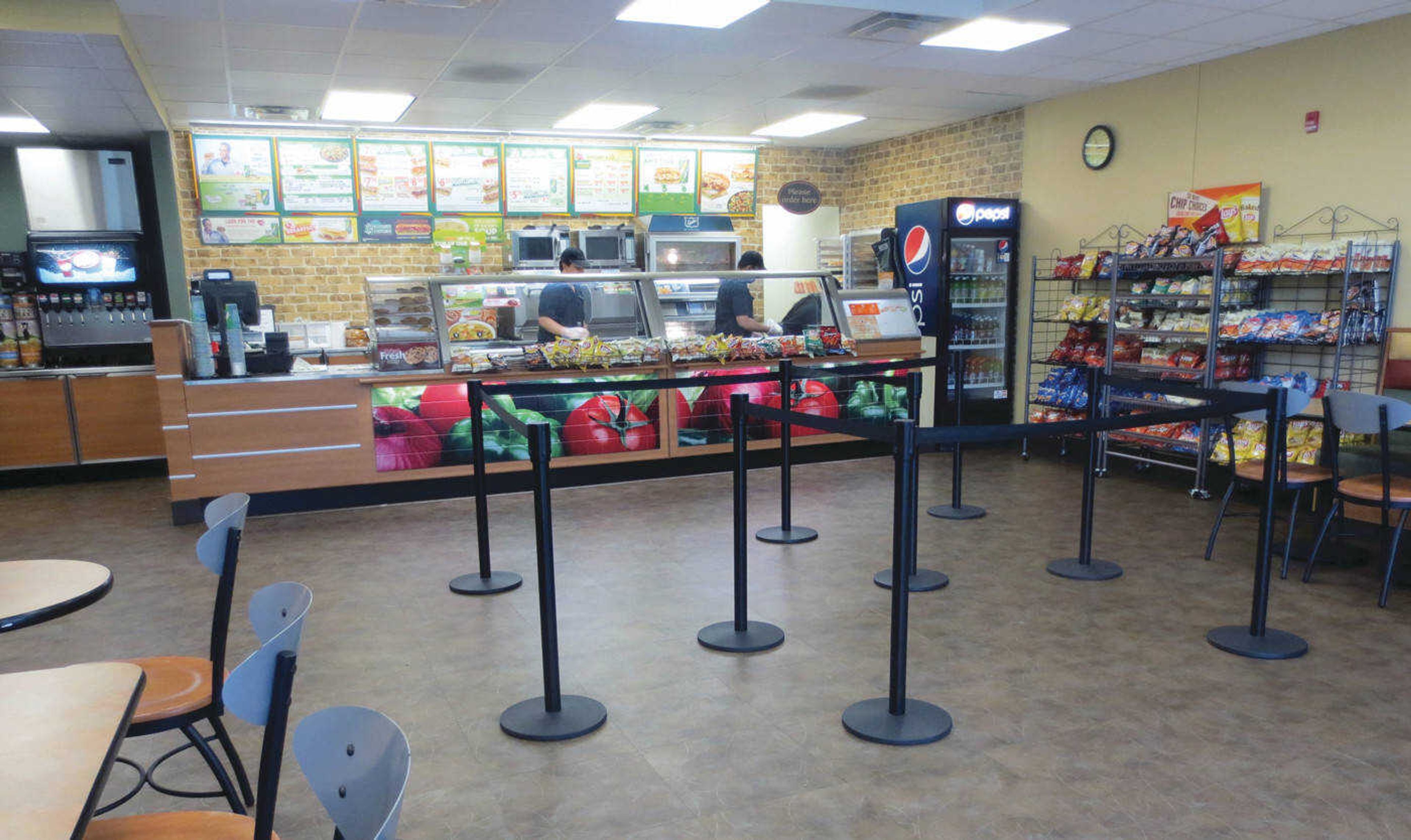 <b>Interior photo of Subway located in Scully Building. </b>Photo by kirsten Trambley