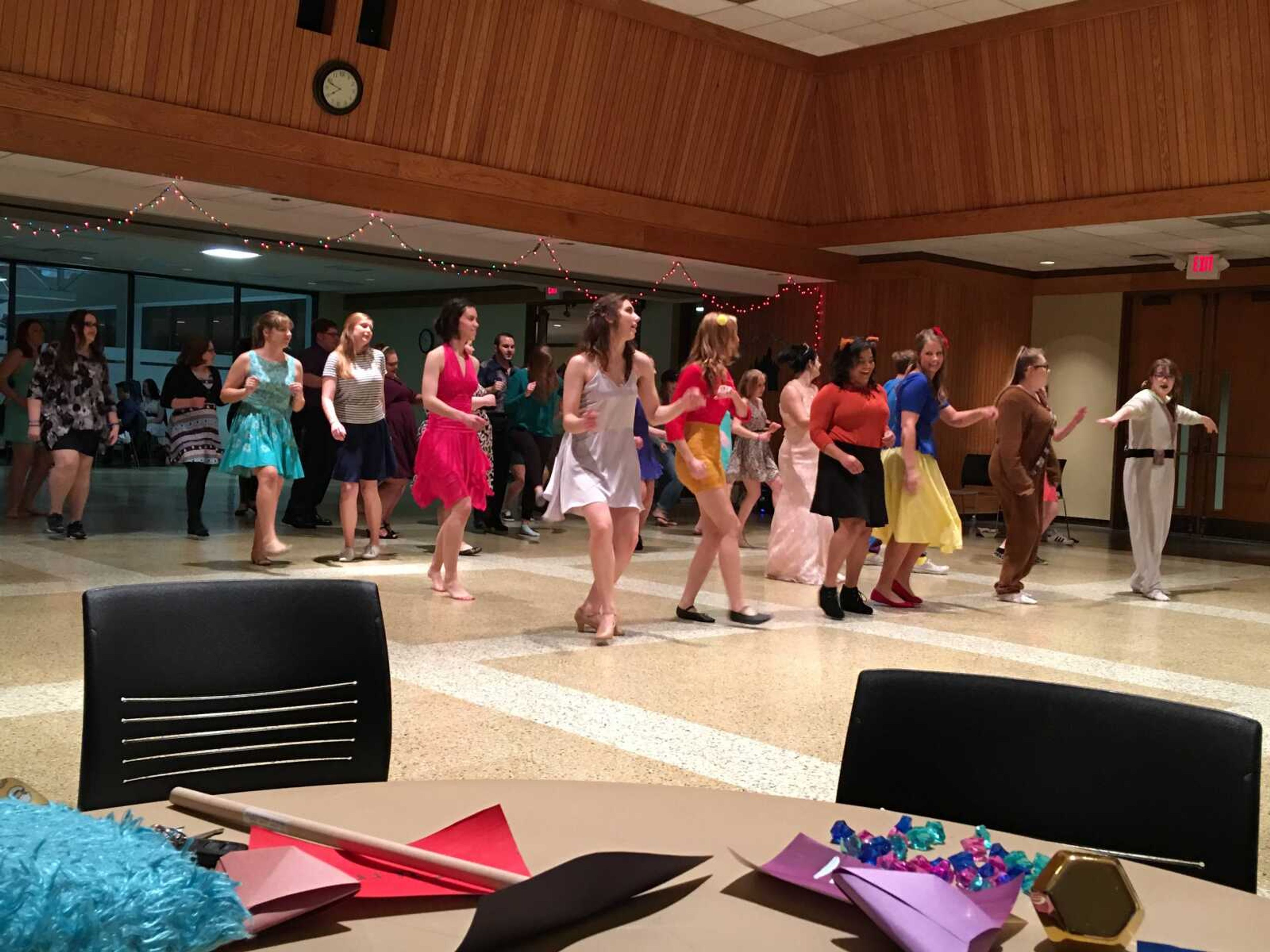 Attendees dressed up to the Disney Theme and all danced together.
