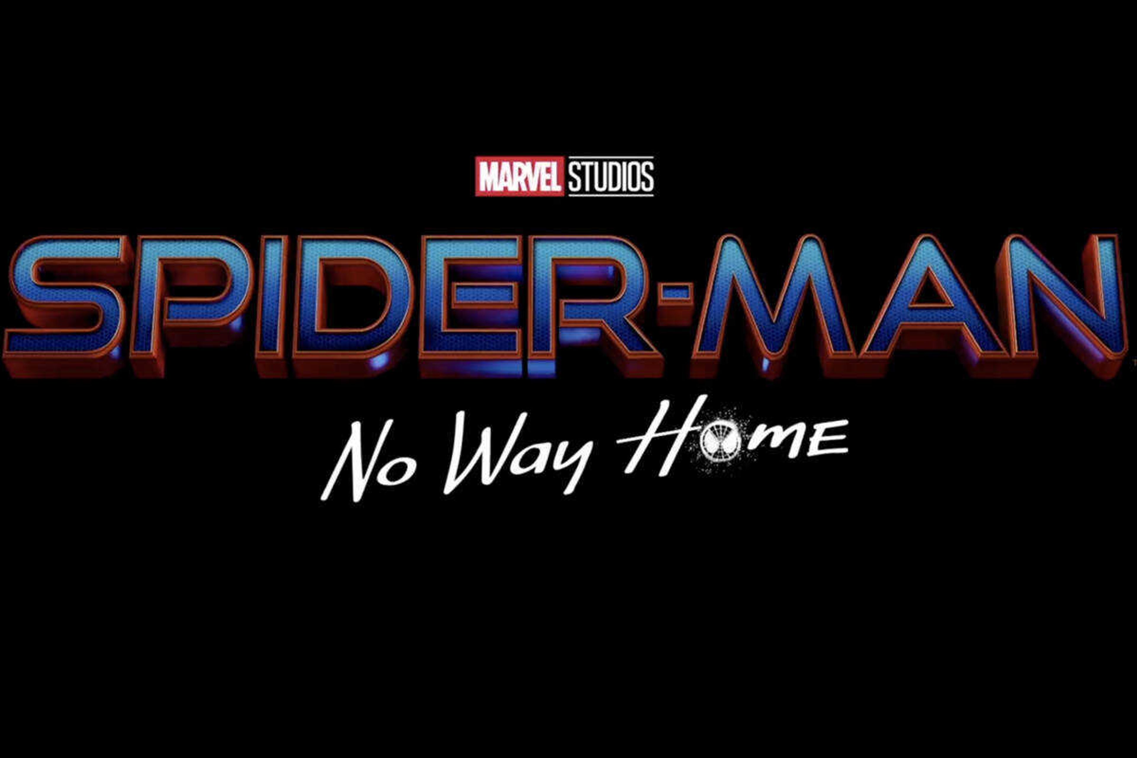 Title card for the upcoming Spider-Man movie "No Way Home." The movie is expected to be in theaters December 2021.