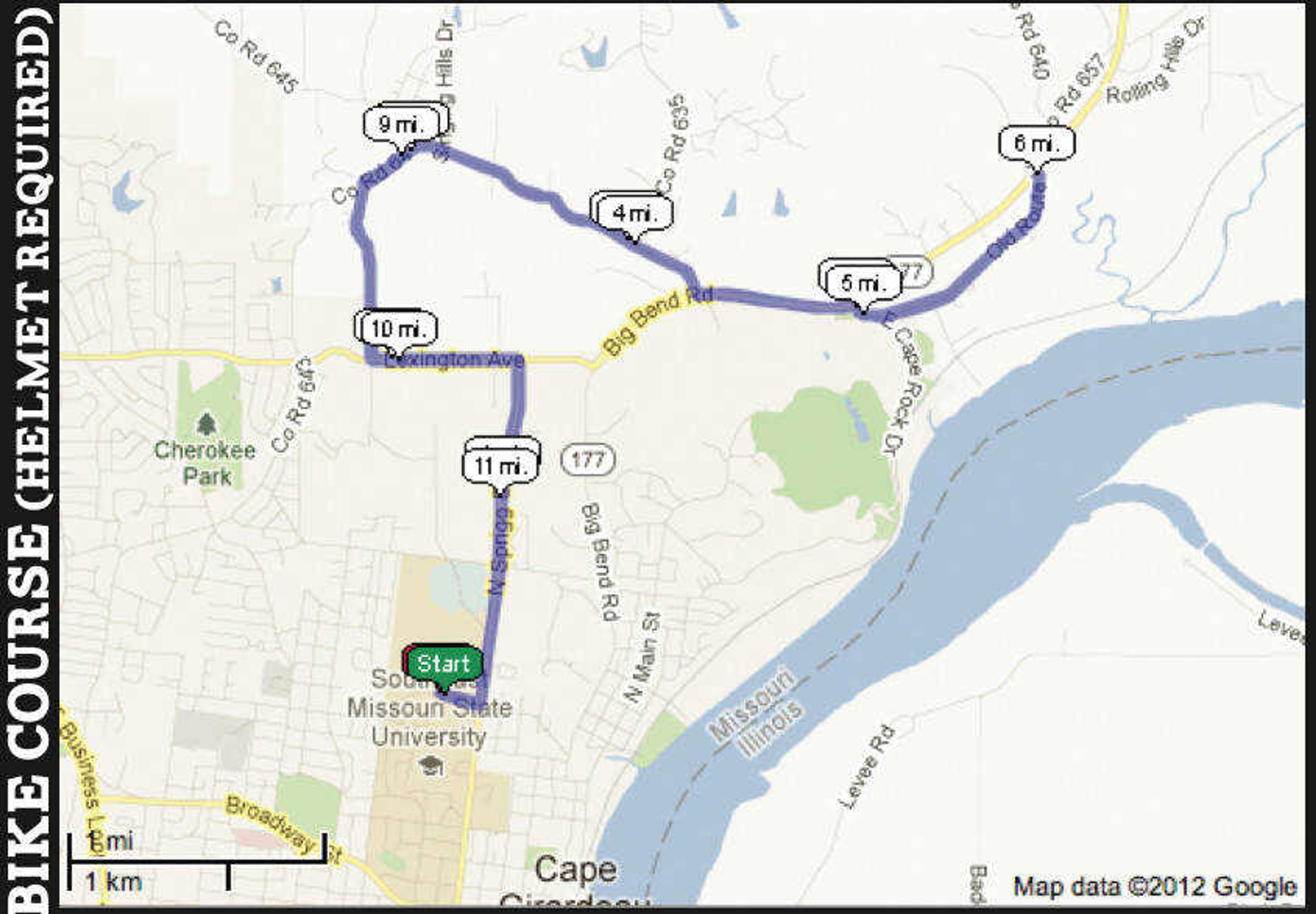 This is the bike route for the race.