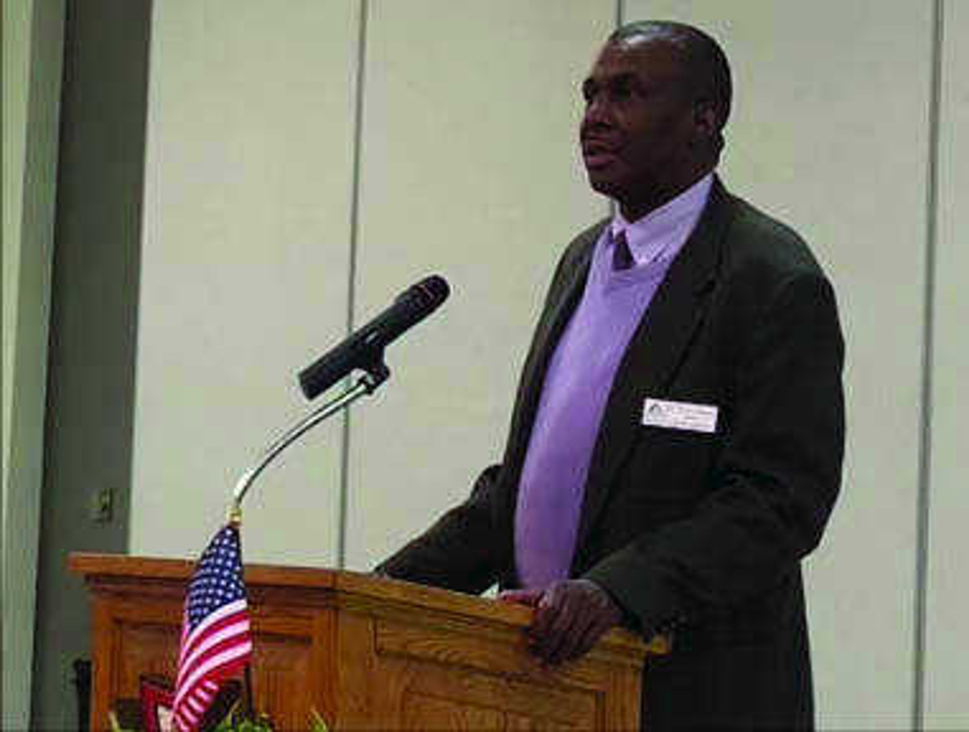 Jenkins gave opening remarks at the event. Photo by Doc Fiandaca