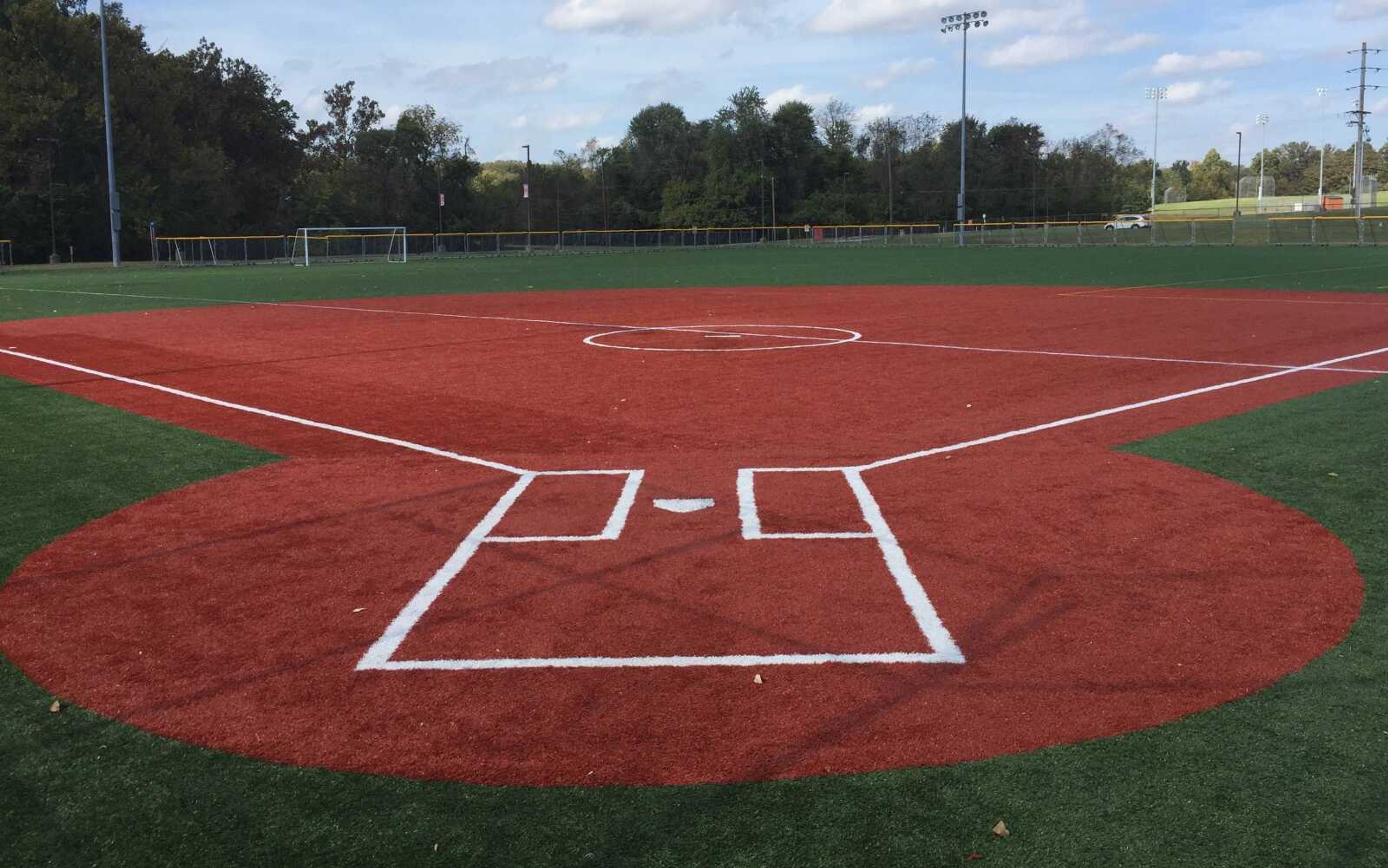 Turf softball and soccer fields were installed over the summer for the campus intramural fields.