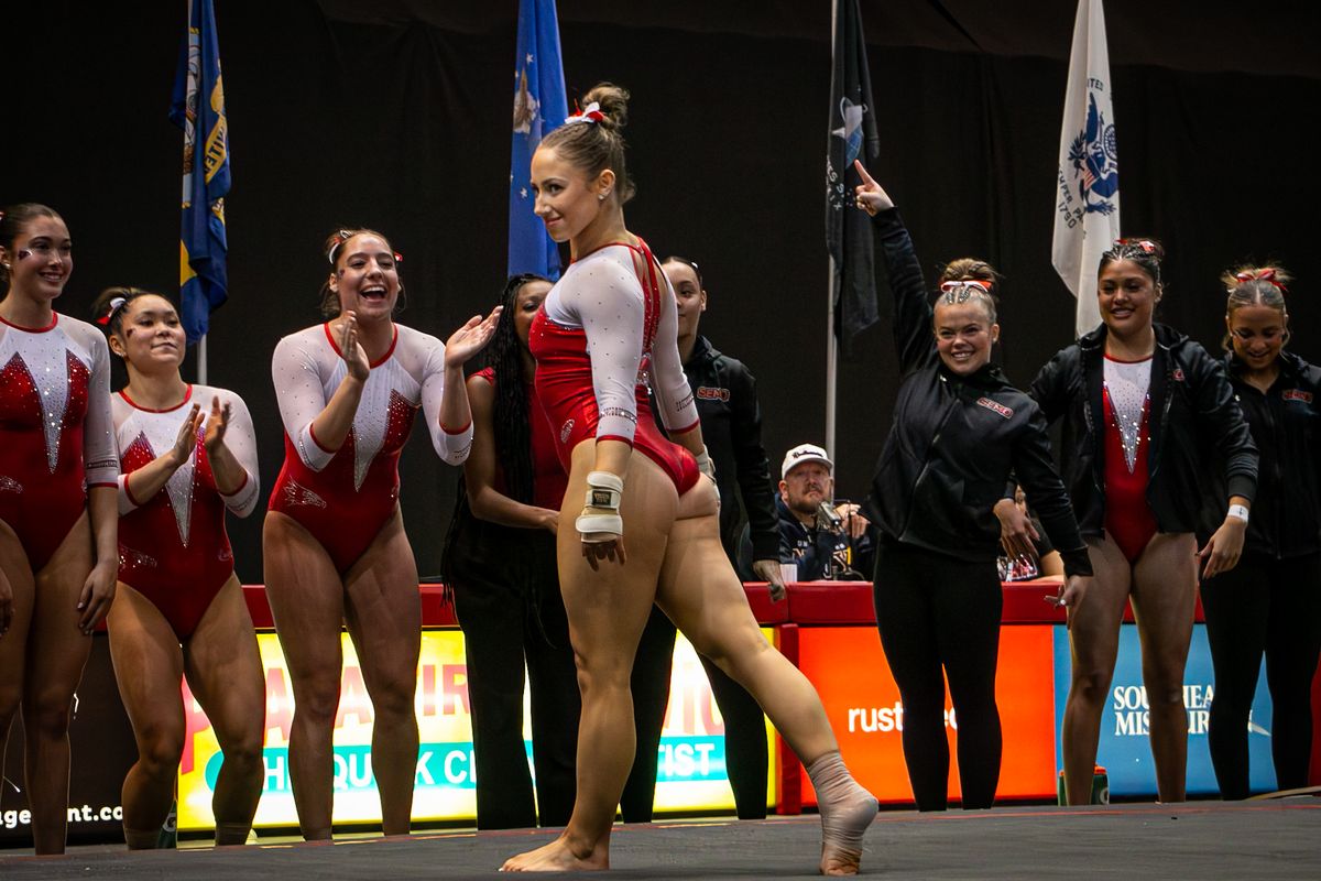 SEMO Gymnastics battle against ranked No.8 Arkansas