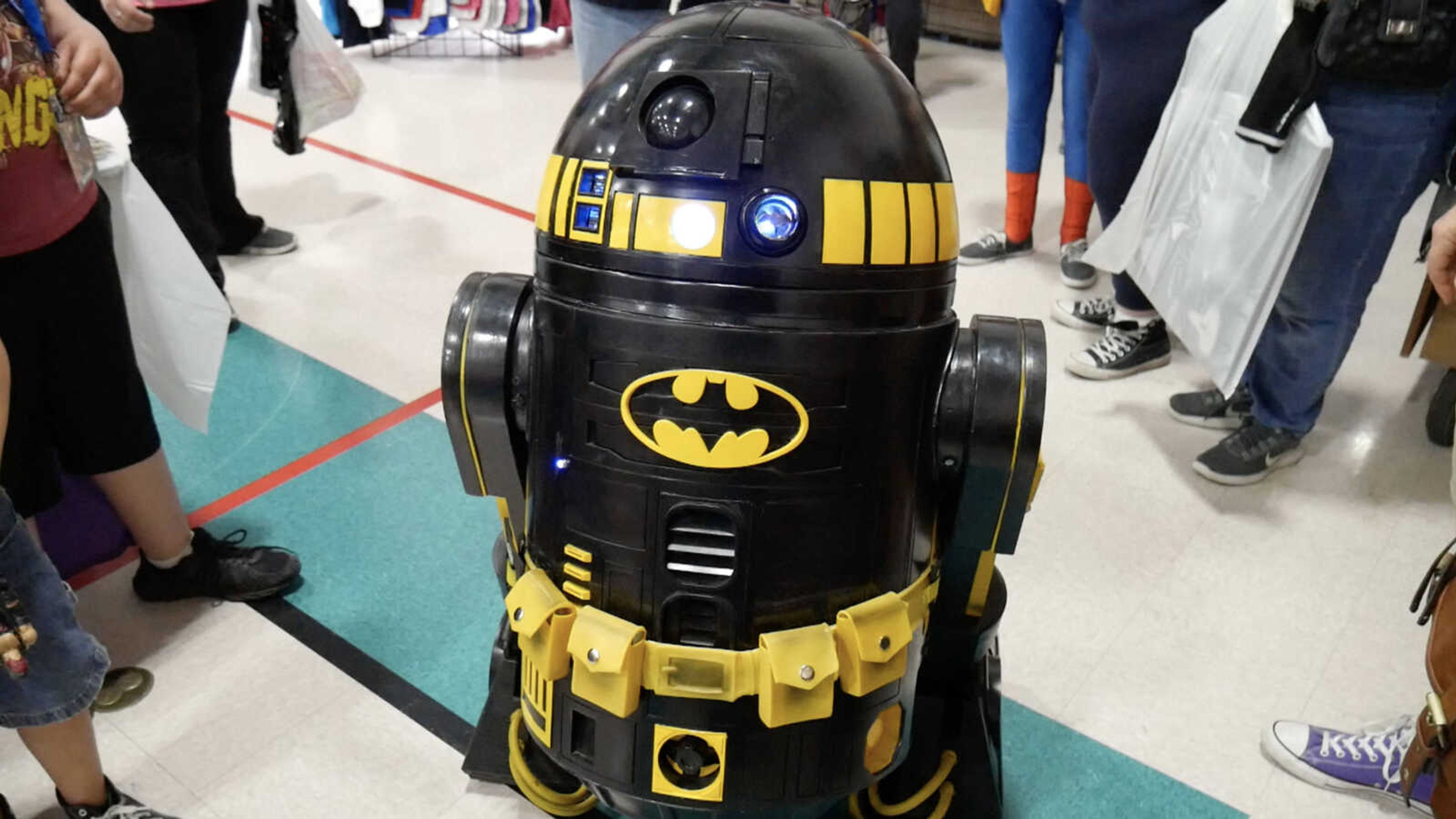 R2D2 dressed up as Batman at the annual Cape Comic Con at the Osage Centre April 20.