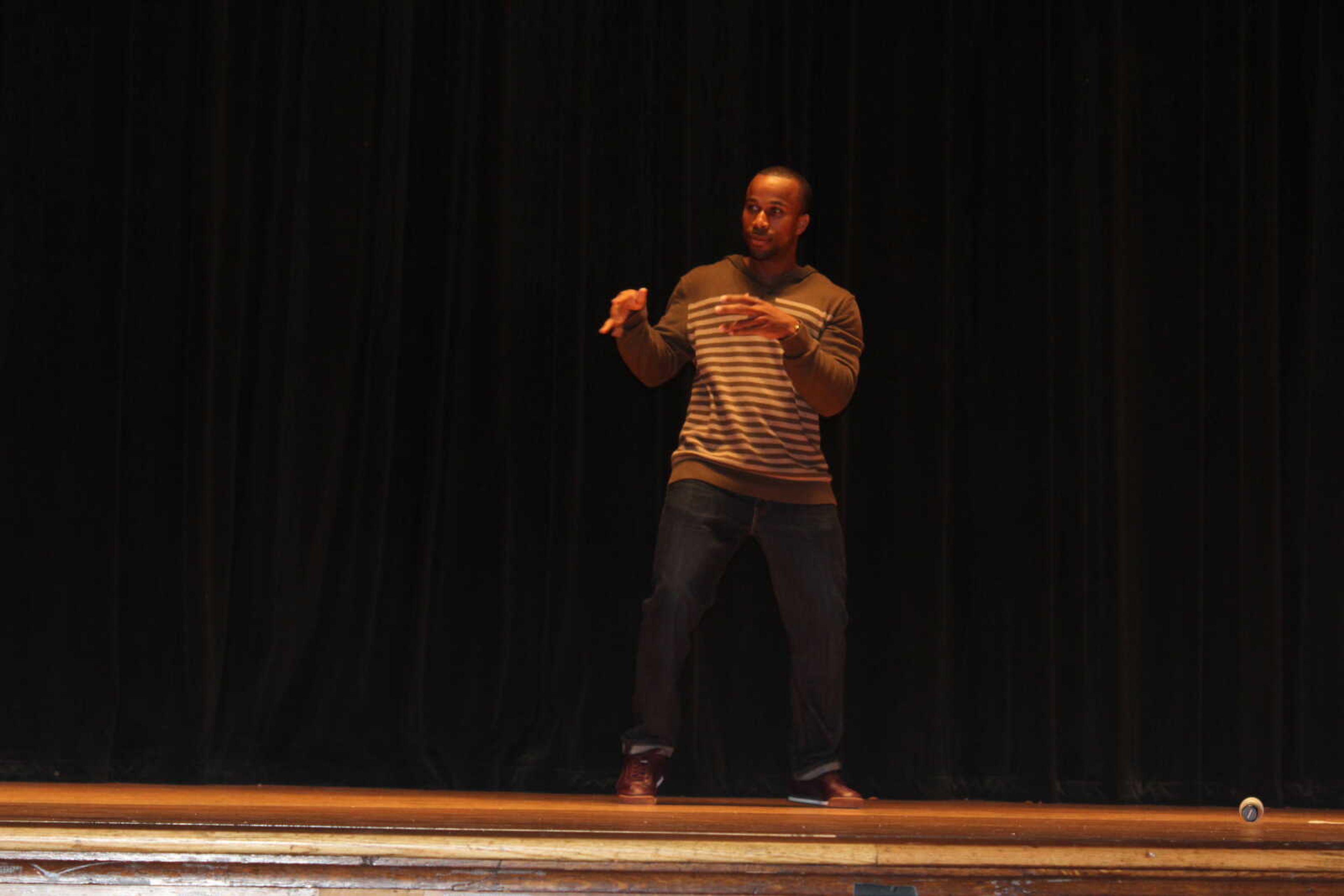 Comedian Jay Dukes hosted the Homecoming Planning Committee's annual talent show at 7 p.m. on Tuesday, Nov. 2 in the Academic Hall auditorium.