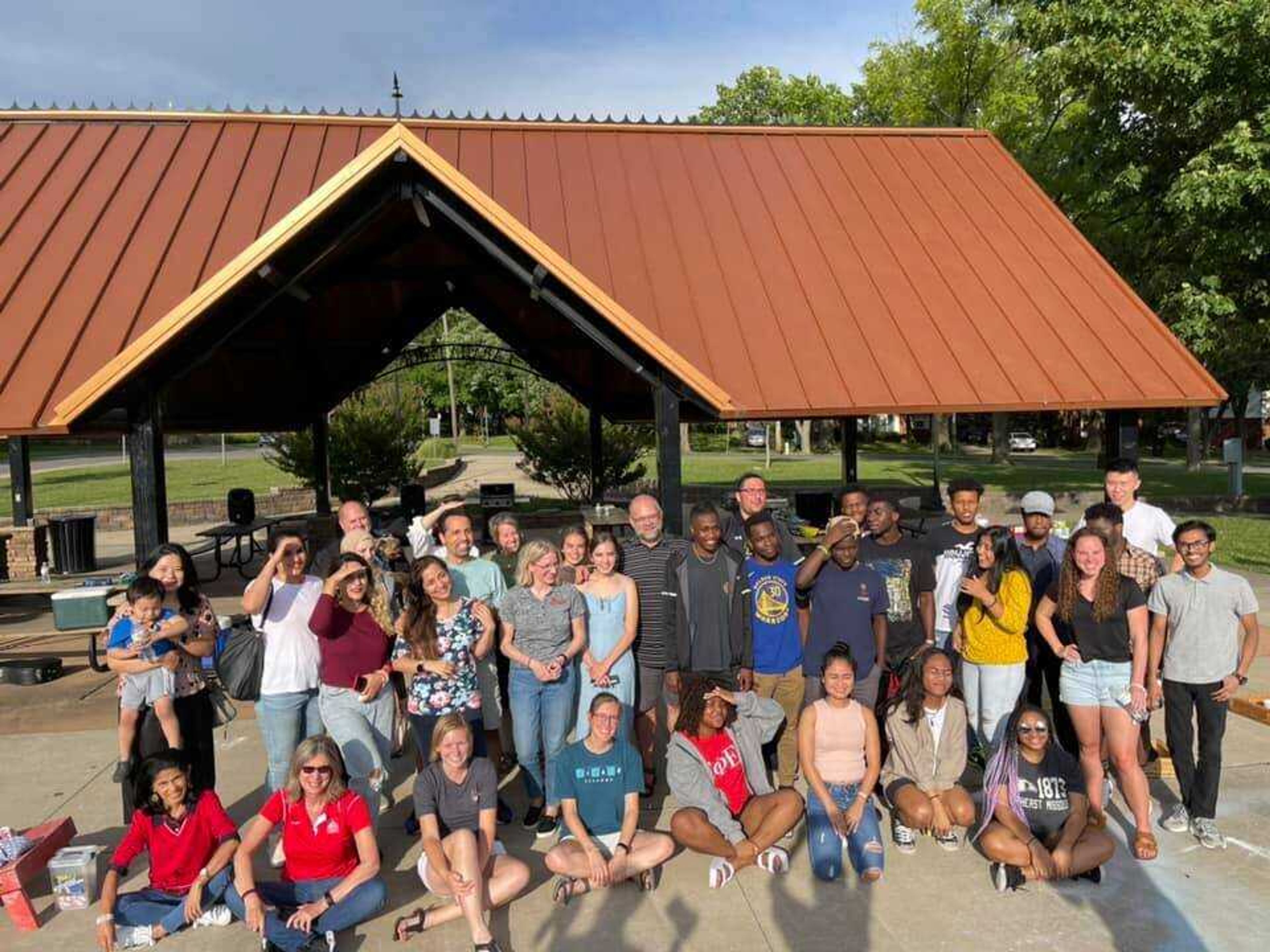 International Student Association students and faculty gather at Capaha park in Cape Girardeau for a previous picnic. 