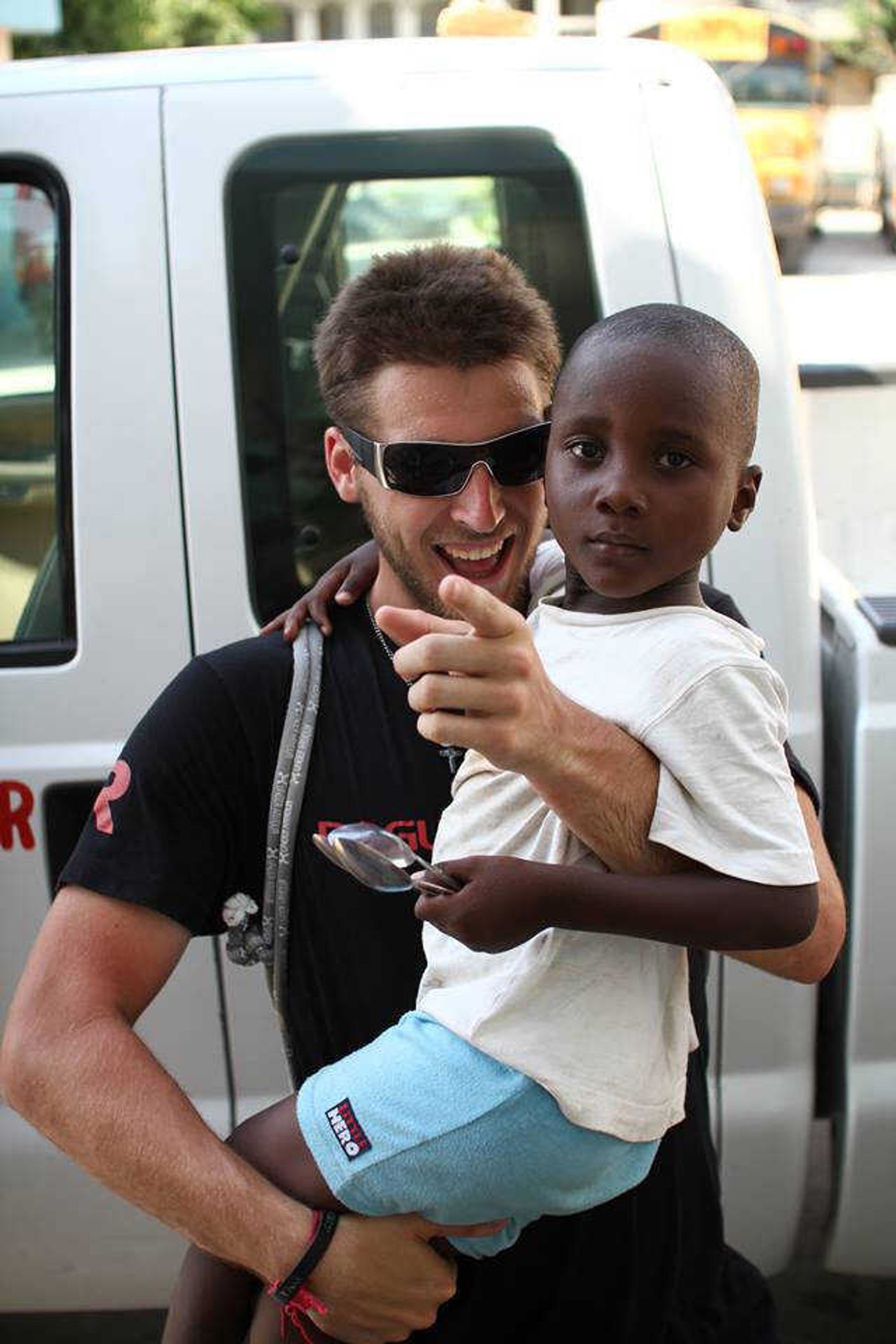 Kurt McDowell holding a boy named Leson at Good Shepard orphanage in Haiti. Submitted photo