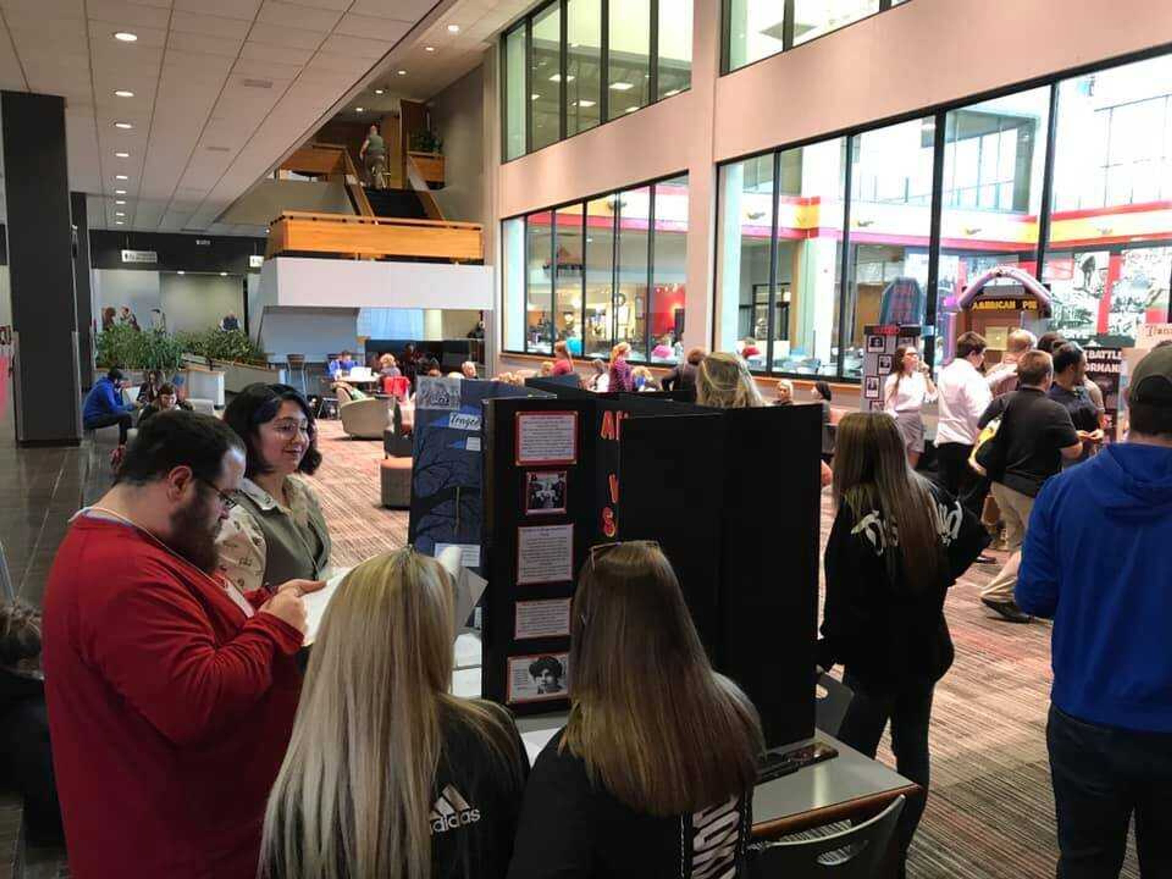 Local middle and high school students present exhibits at the 2019 History Day competition. Students can work on projects individually or as a team in five categories.