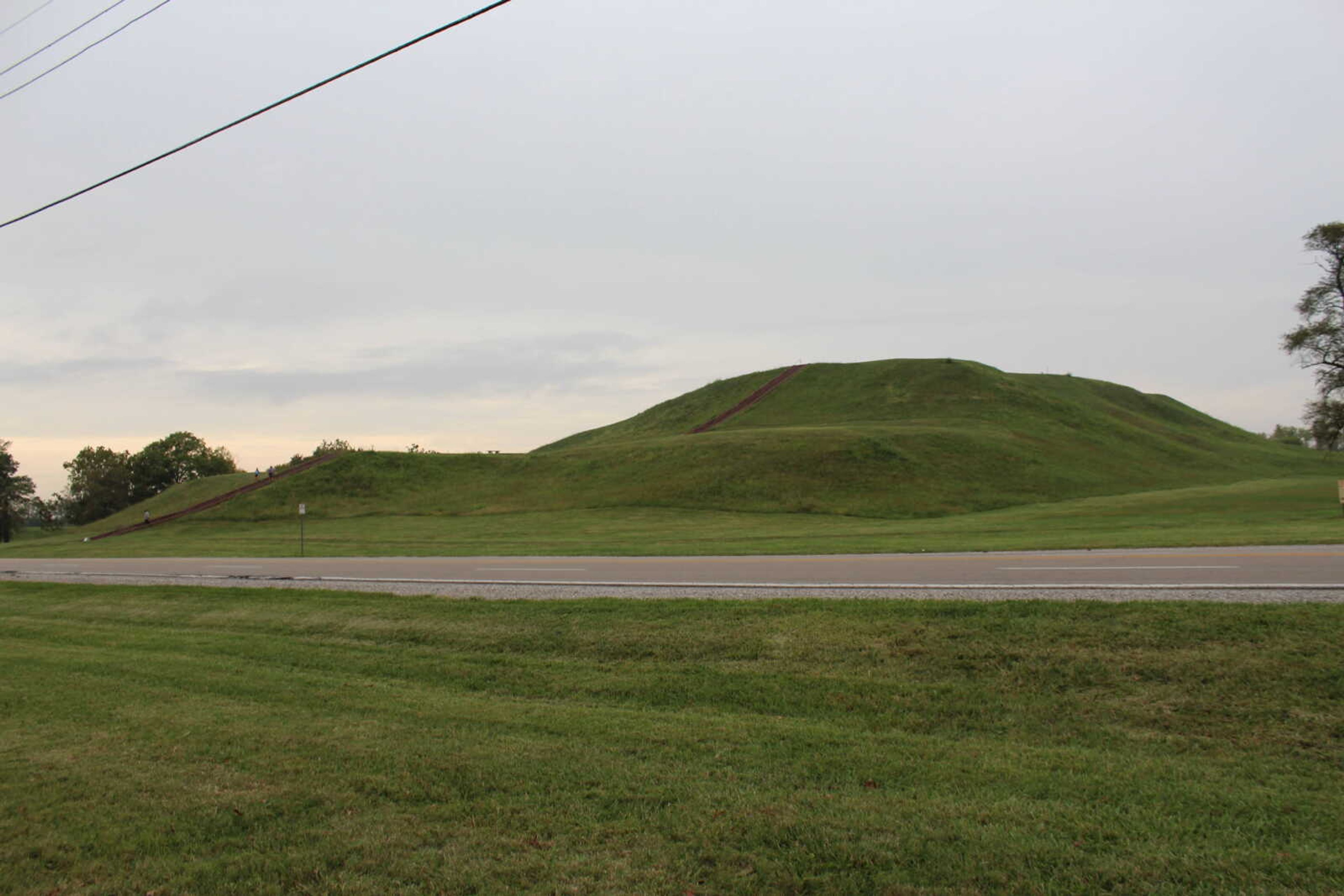 Monk's Mound is the largest Pre-Columbian earthwork in the Americas. Monk's Mound is located in Cahokia, which was the largest Pre-Columbian city north of Mexico.