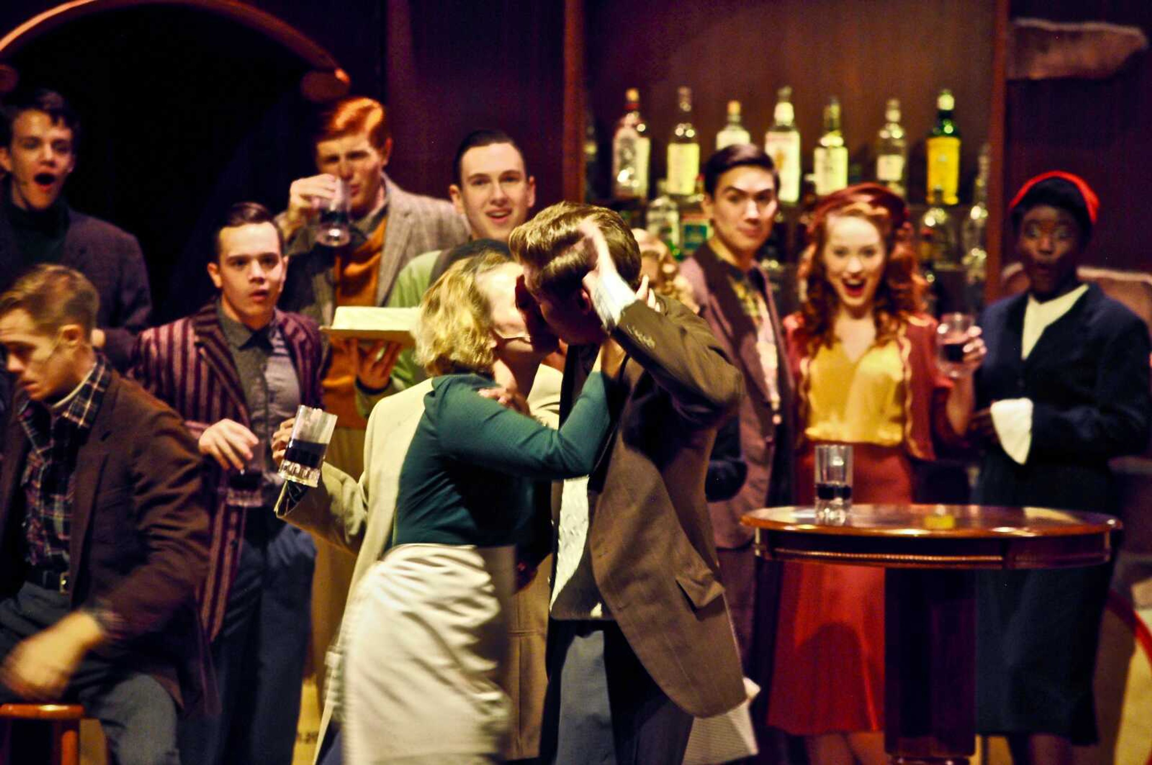 The opening scene of 'American Hero' takes place in an Irish Pub, in America as immigrants, celebrate the end of World War II on Sept 27 at Bedell Performance Hall.