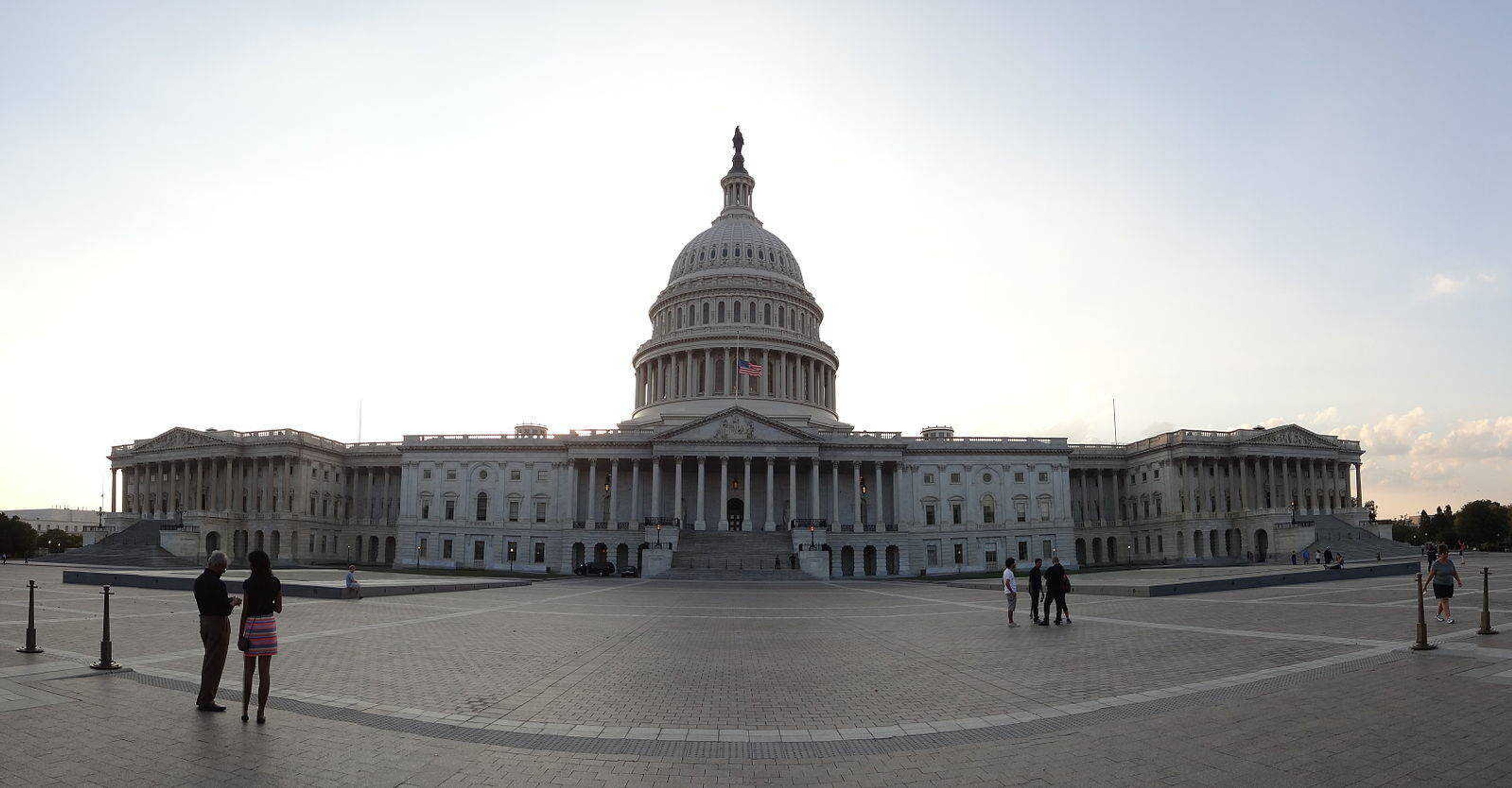 U.S. Capital Building during the government shutdown of 2013.