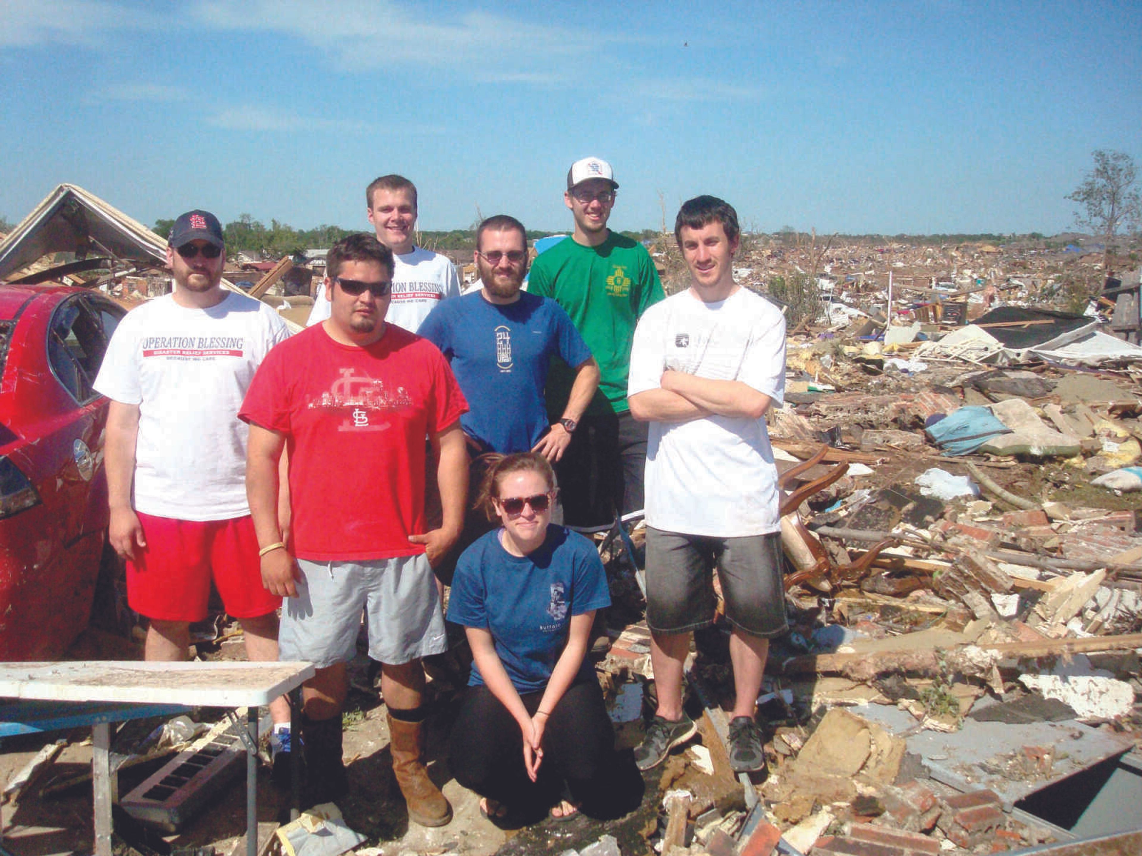 Tom Holman's class takes a detour to help tornado victims in Oklahoma during summer