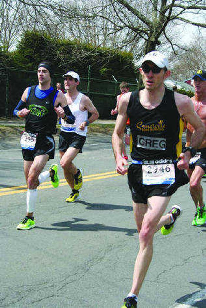 Greg Soutiea runs during the Boston Marathon on April 15. Submitted photo
