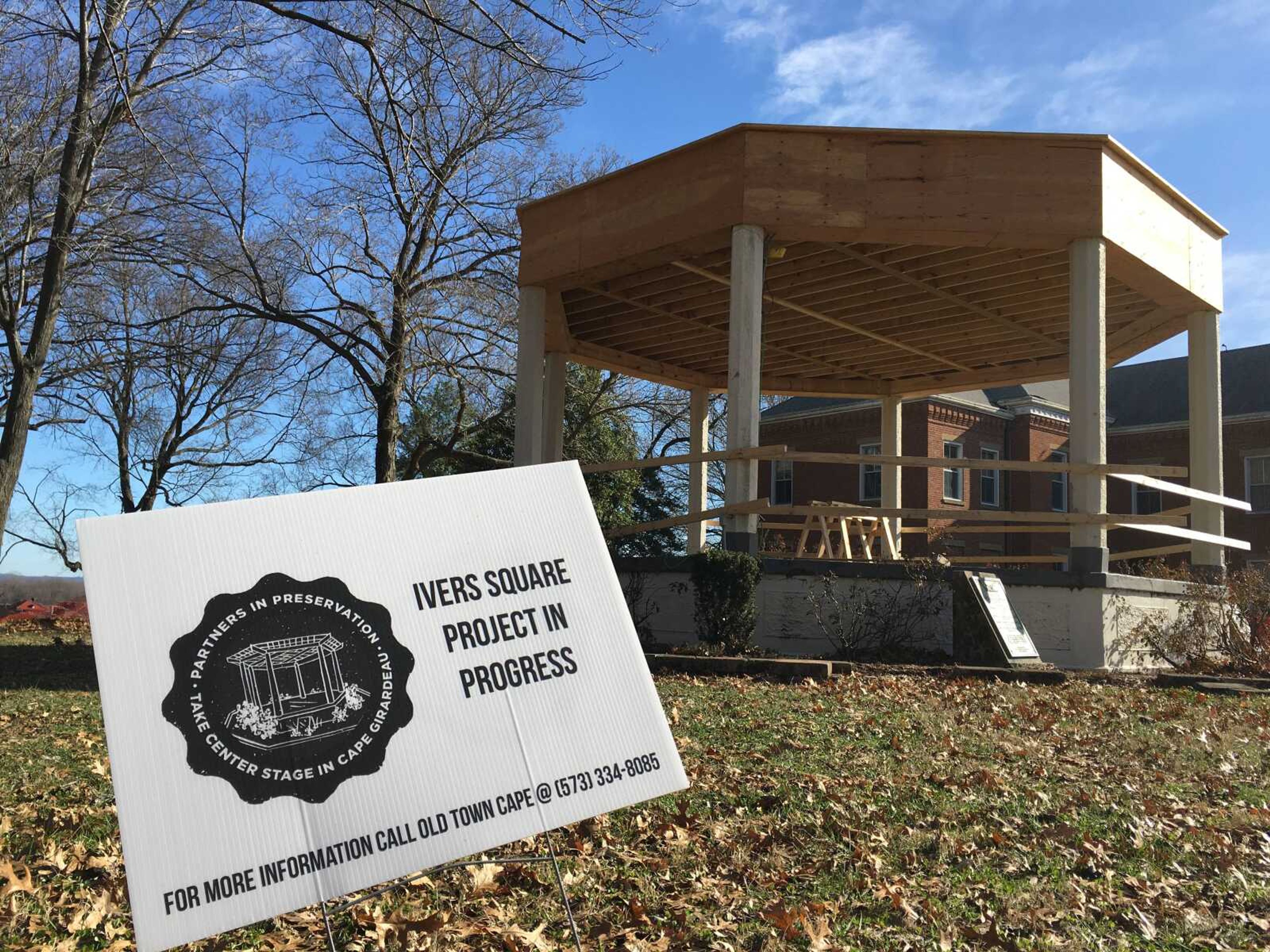 Ivers Square gazebo reconstruction scheduled to be done by May 6 in time for Tunes at Twilight in the 2019 series.