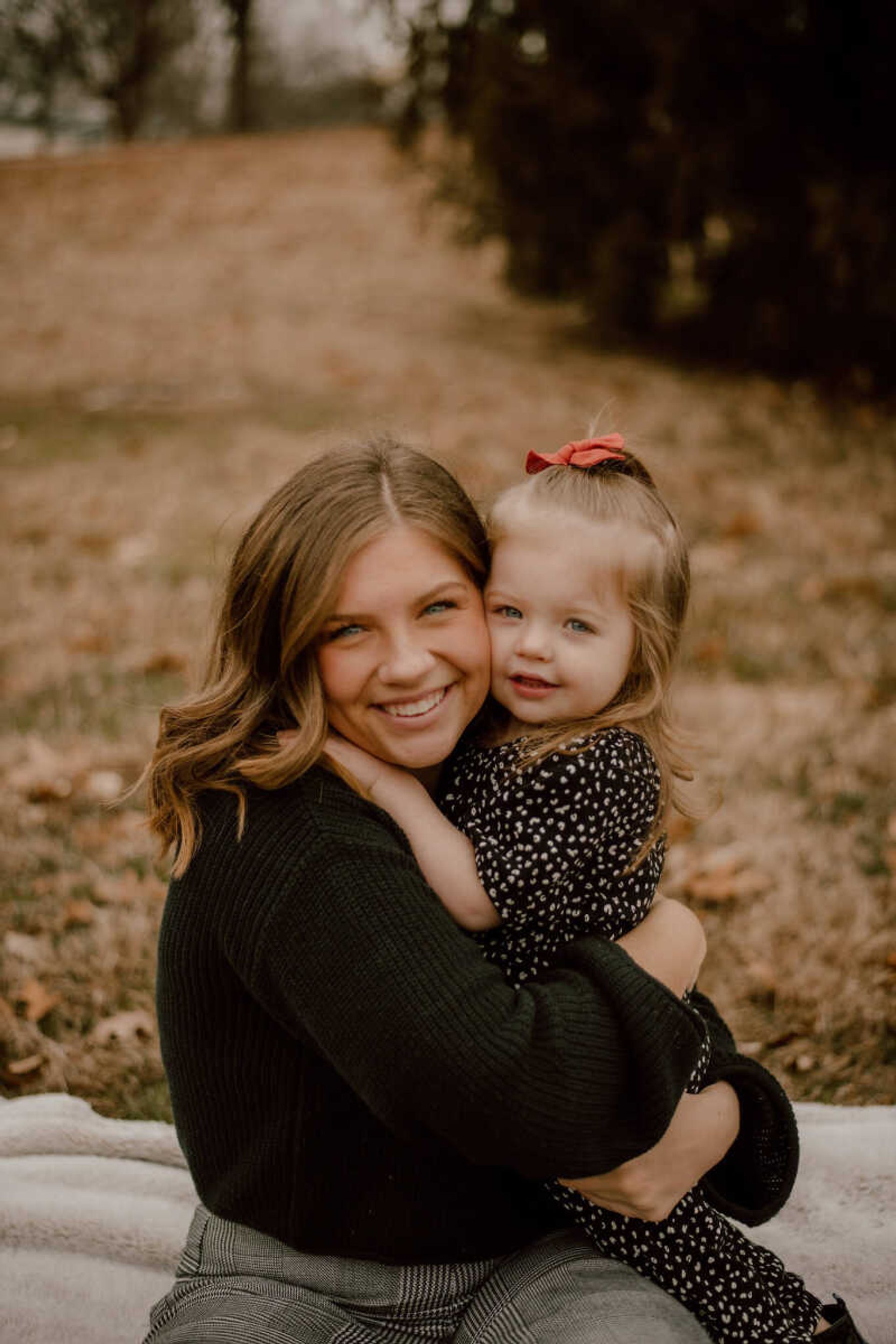 Senior sport management major Jaden Kight and her two-year-old daughter, Charlotte. 