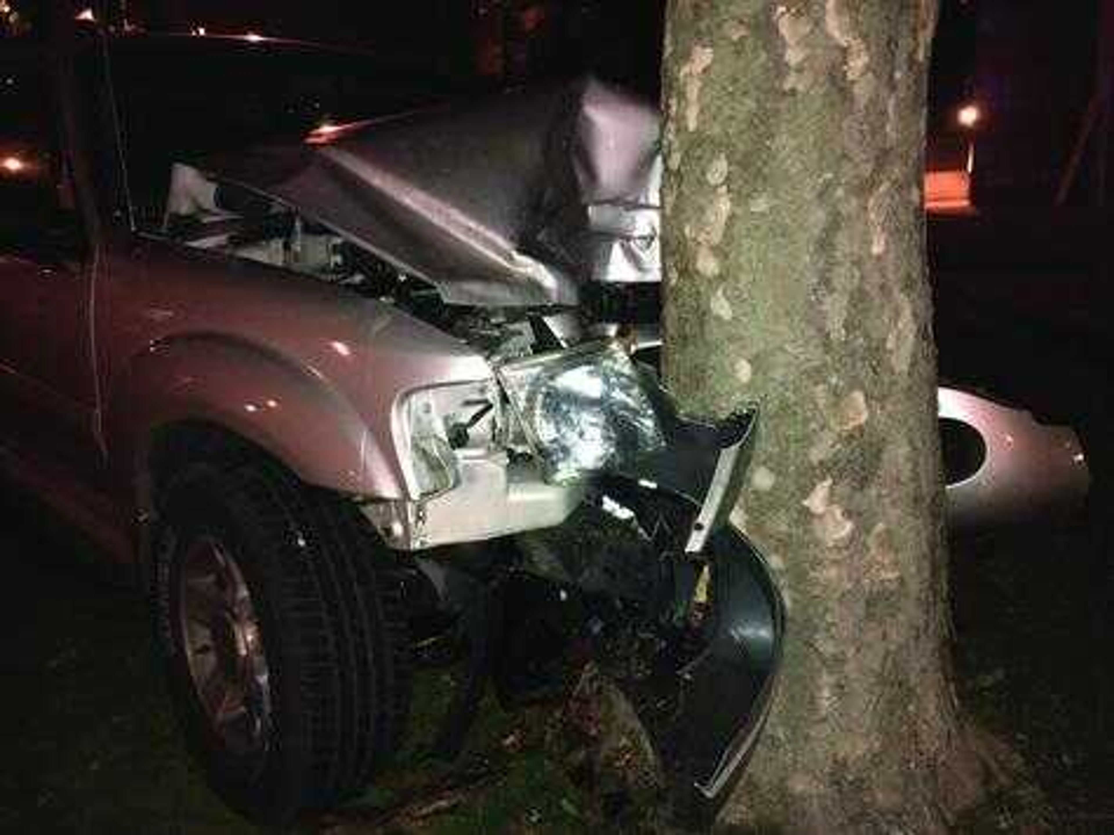 A student crashed head on into a tree by Towers Circle on Jan. 27, and no injuries were reported.