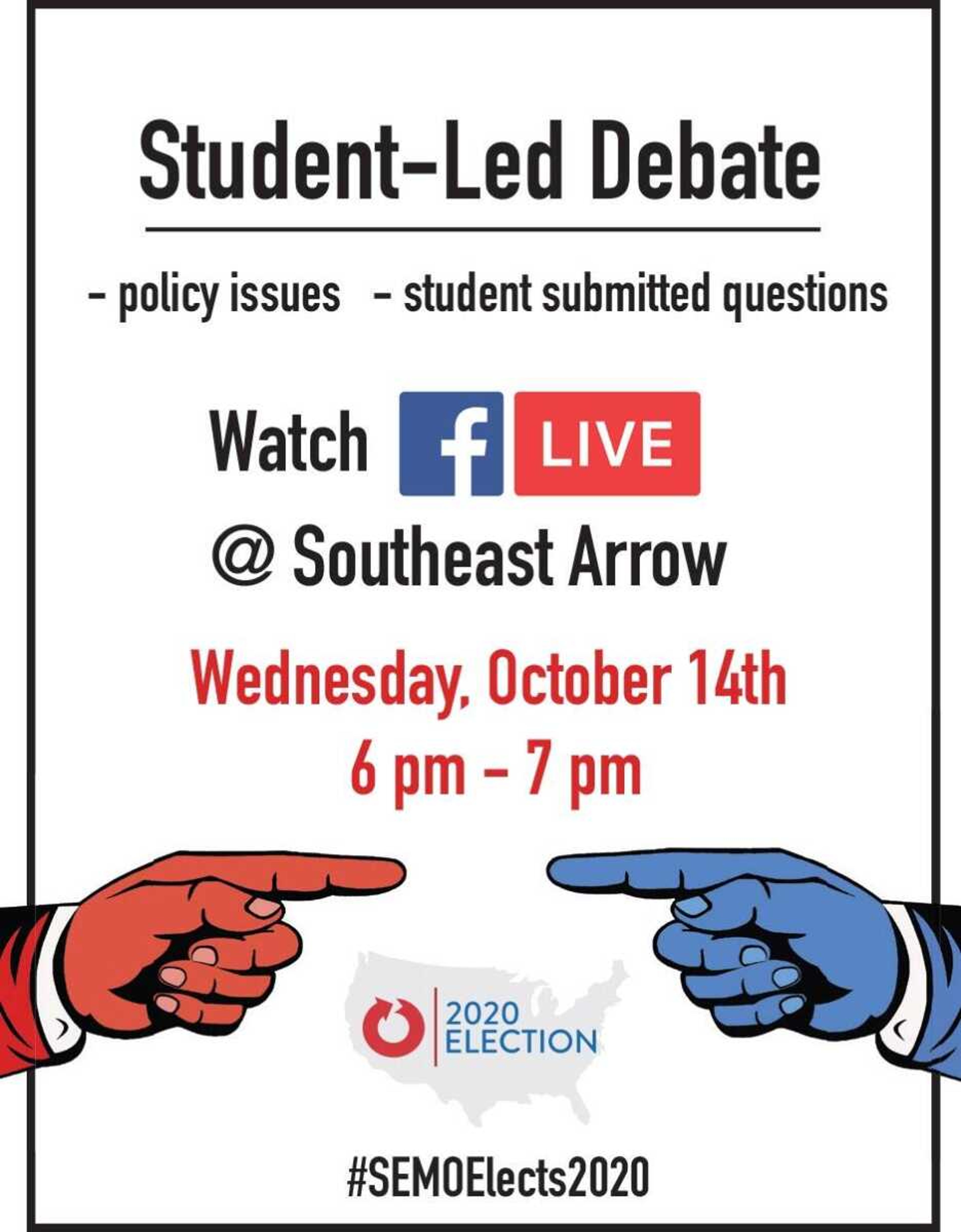 The debate is the first of three events in the Arrow’s 2020 Election coverage. The second will be the print edition ahead of the election, and the third will be the Election Night coverage itself.