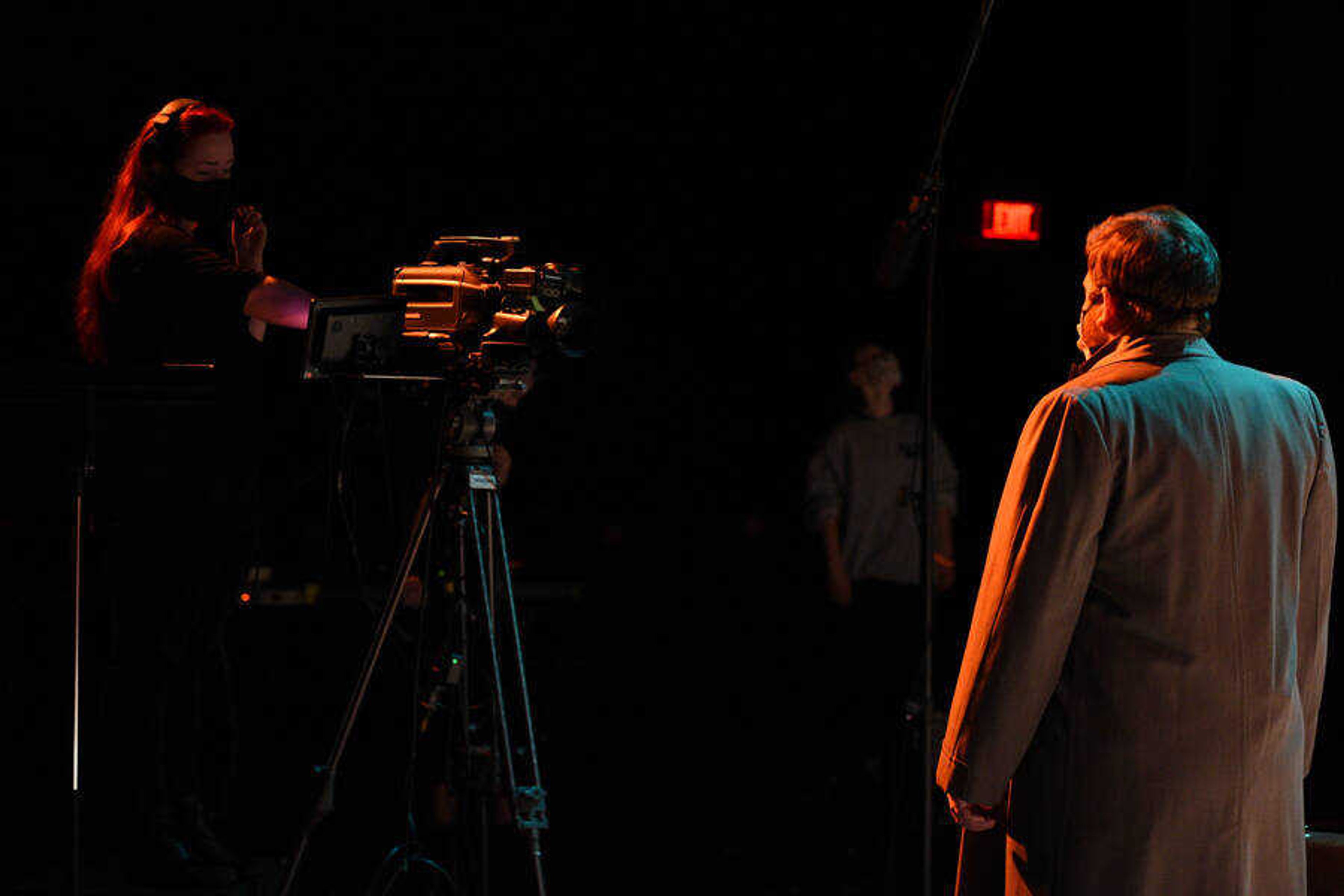 Students involved in "The New Normal" were presented with a new opportunity, the ability to film and edit each other's performances. The production had a three-camera setup and a team on the soundboard.
