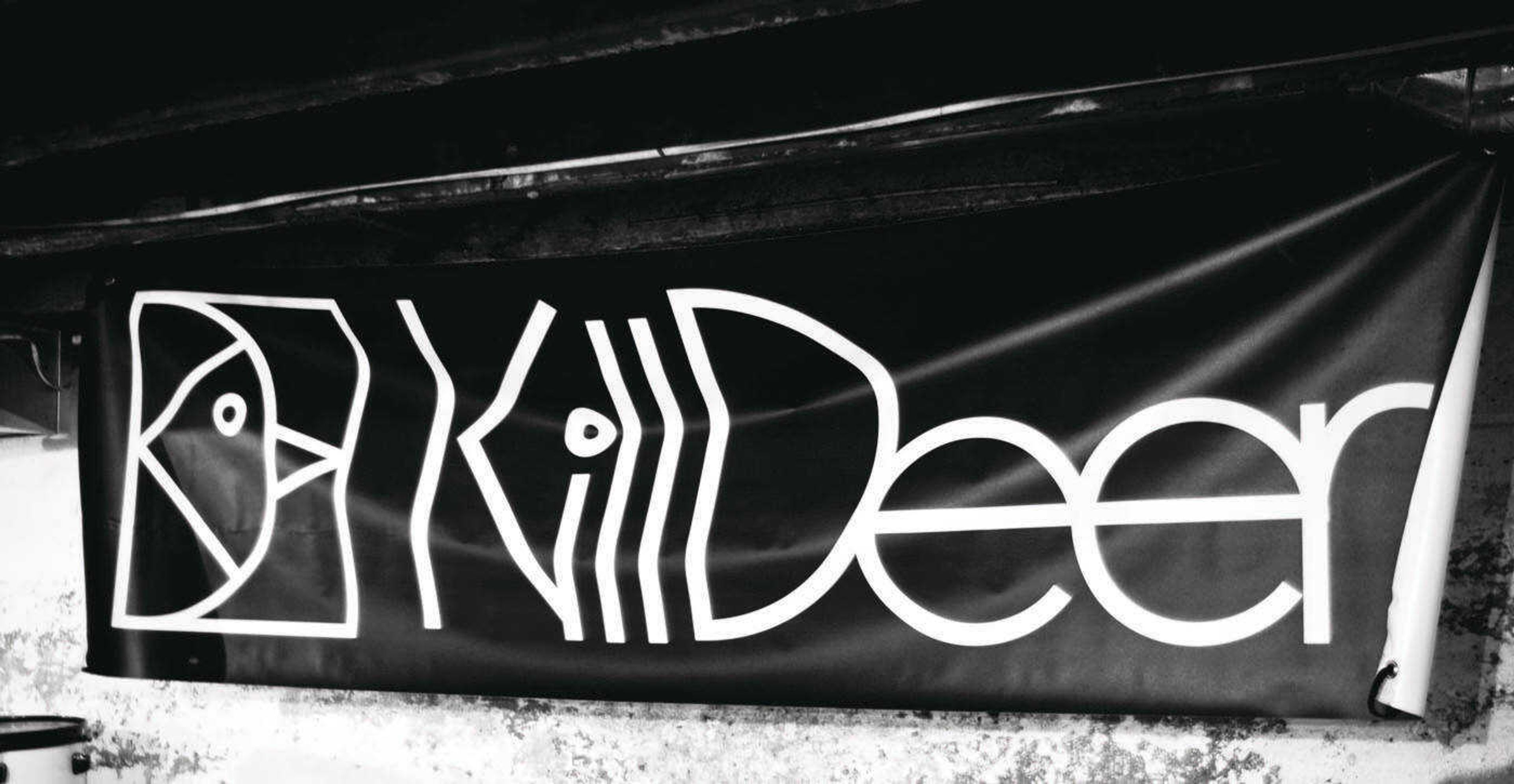 The Killdeer banner used at the Audiofeed Festival. Photo by J.C. Reeves