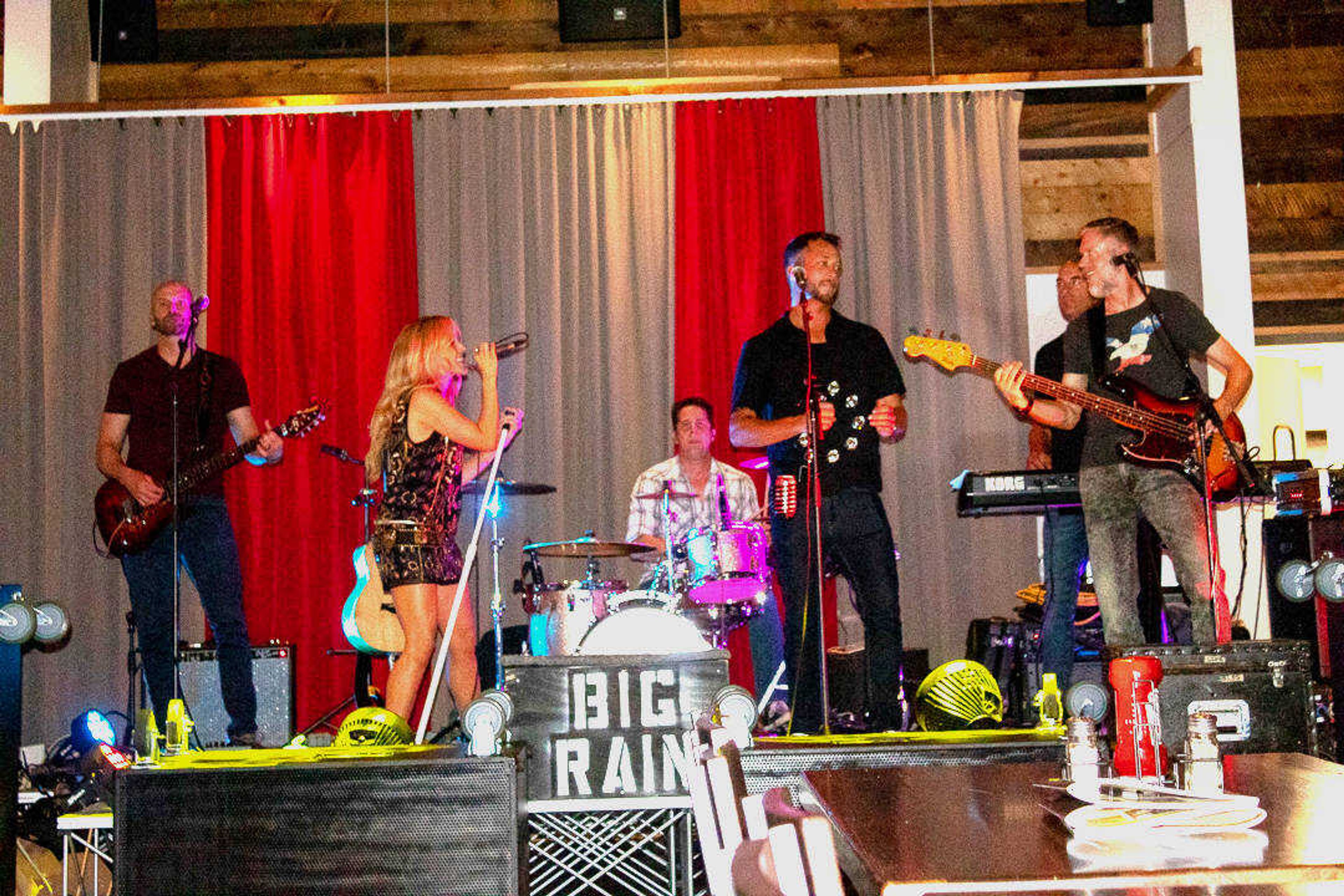 Vocalist Jaime Kennington Wichita sings lead vocals for Big Rain at Dogwood Social House Friday, Aug. 10.