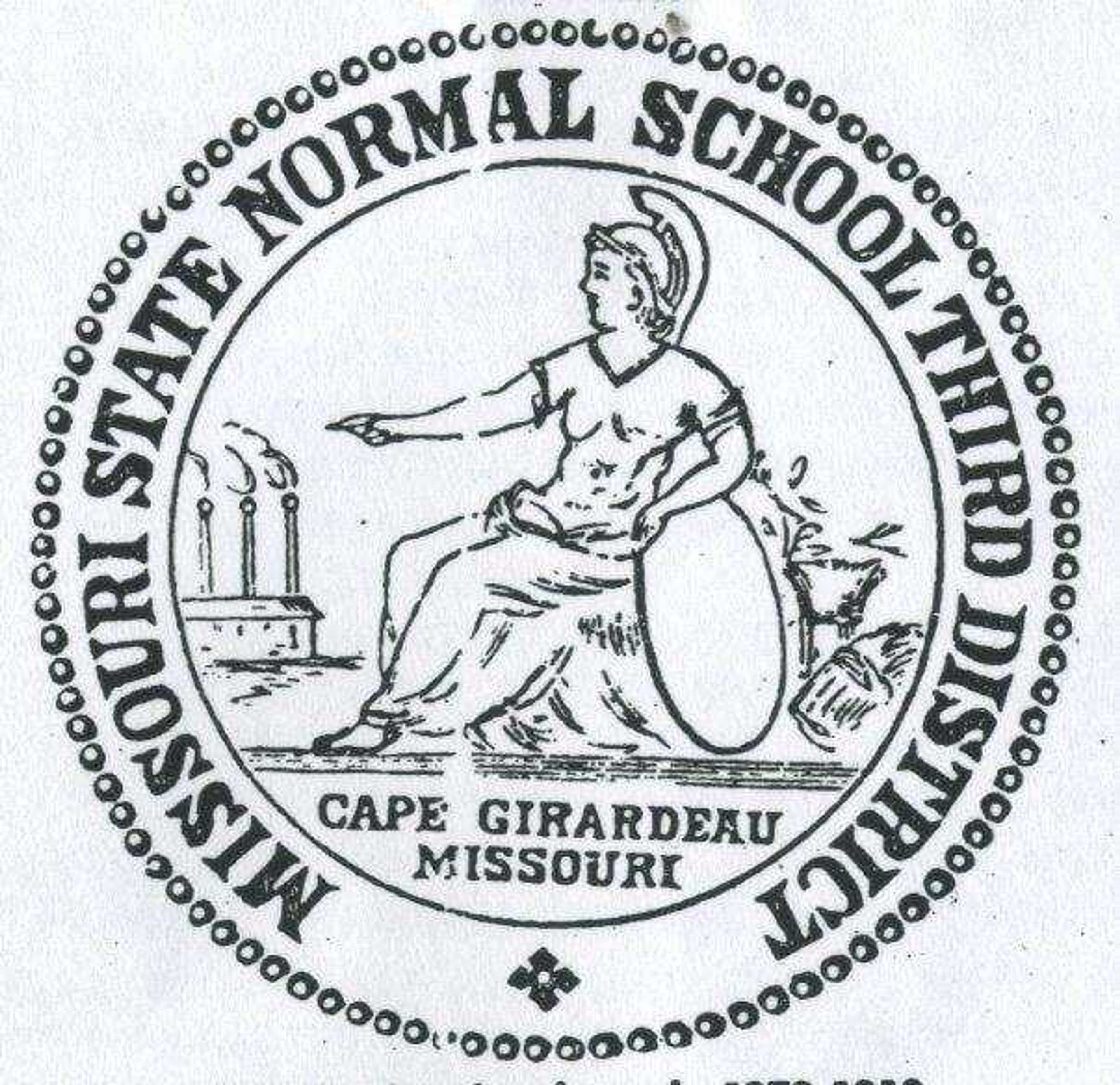 The Missouri State Normal School logo, used between 1873 and 1918. University logo