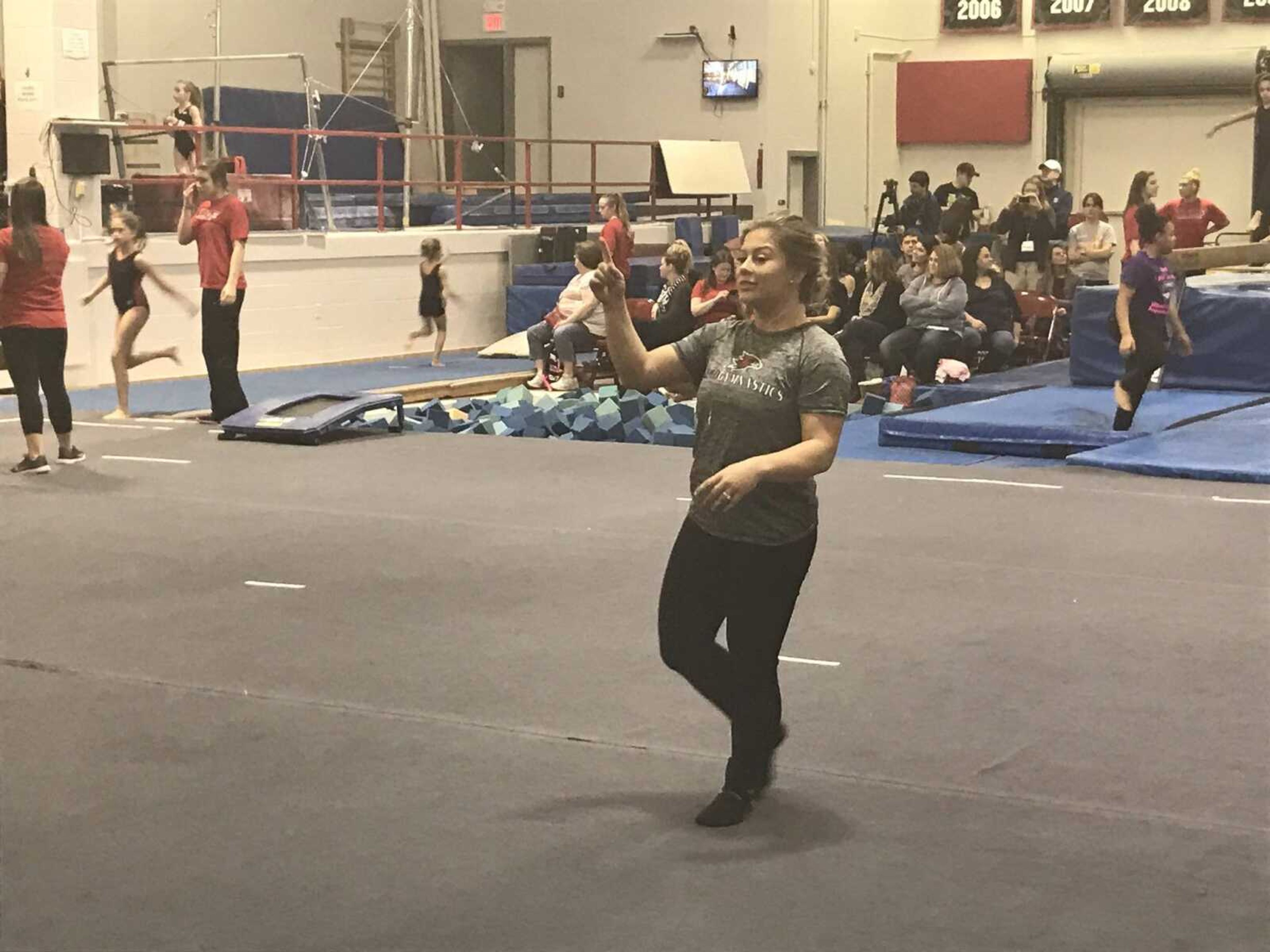 Olympic gold-medalist hosts gymnastics clinic at Southeast