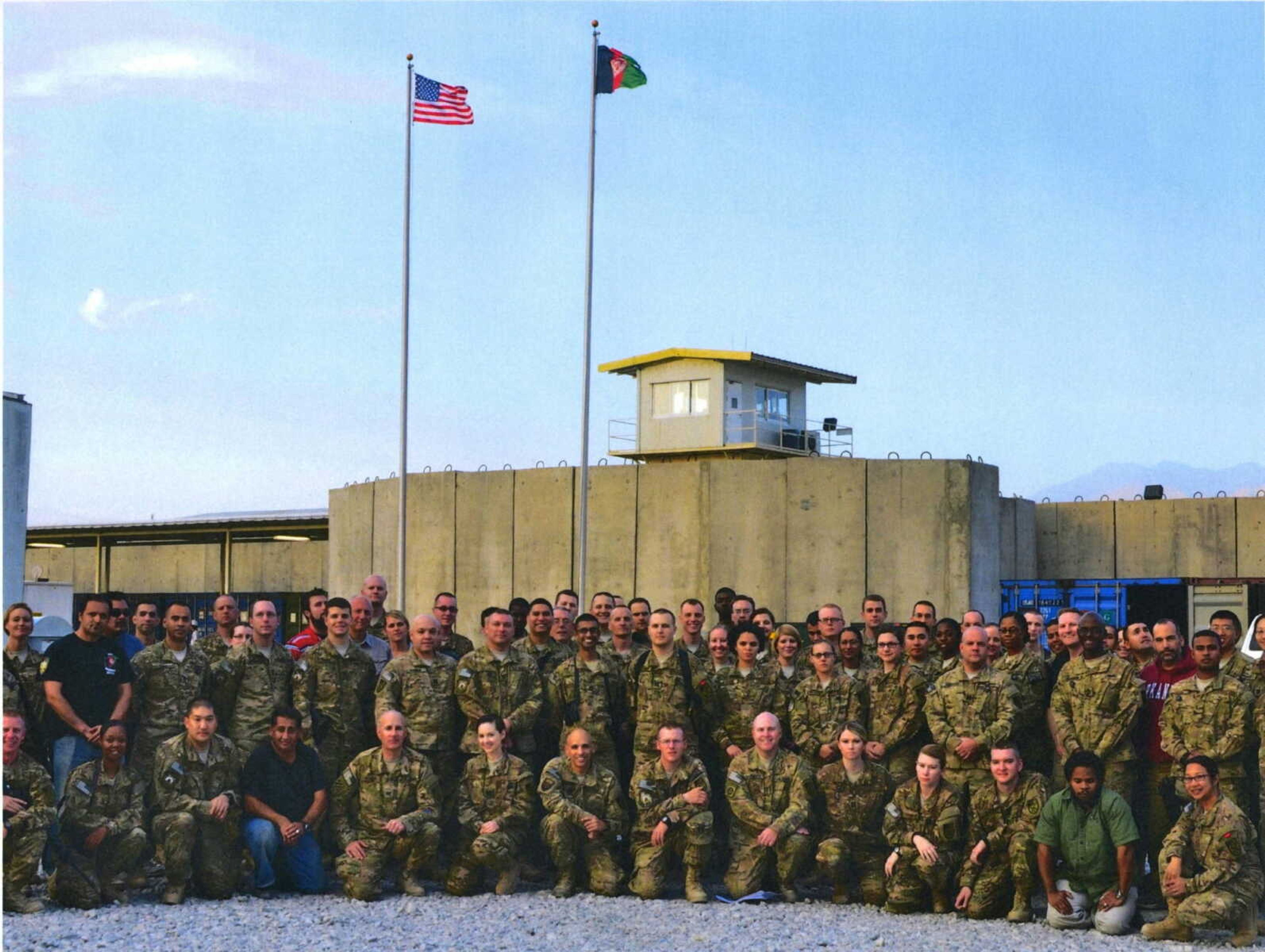  Alvin Hillis with his camp stationed in Afghanistan.  Submitted photo