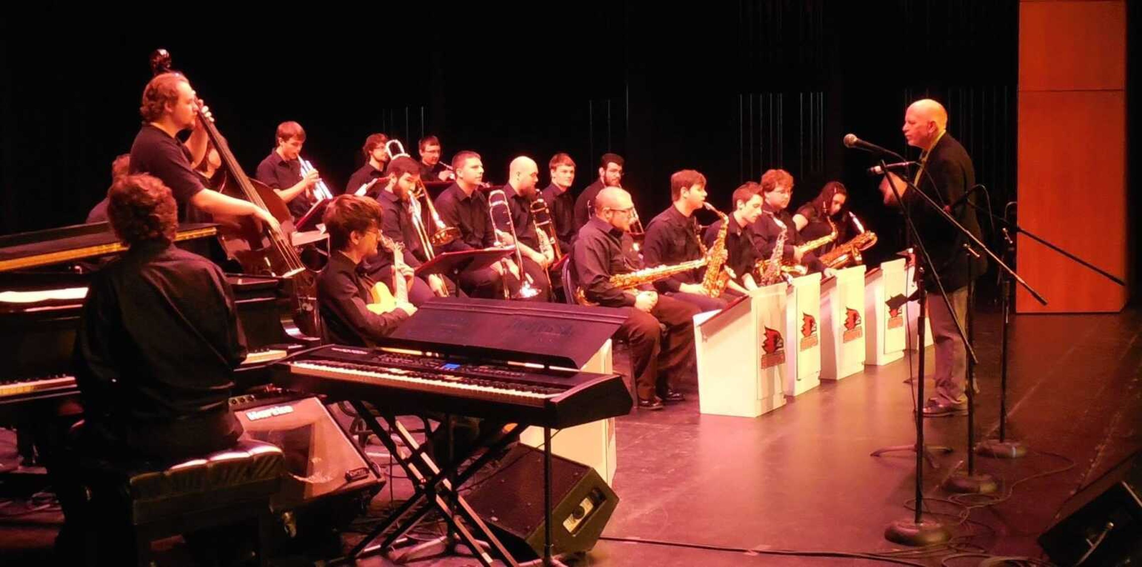Jazz ensemble plays Donald C. Bedell Performance Hall in 2014.