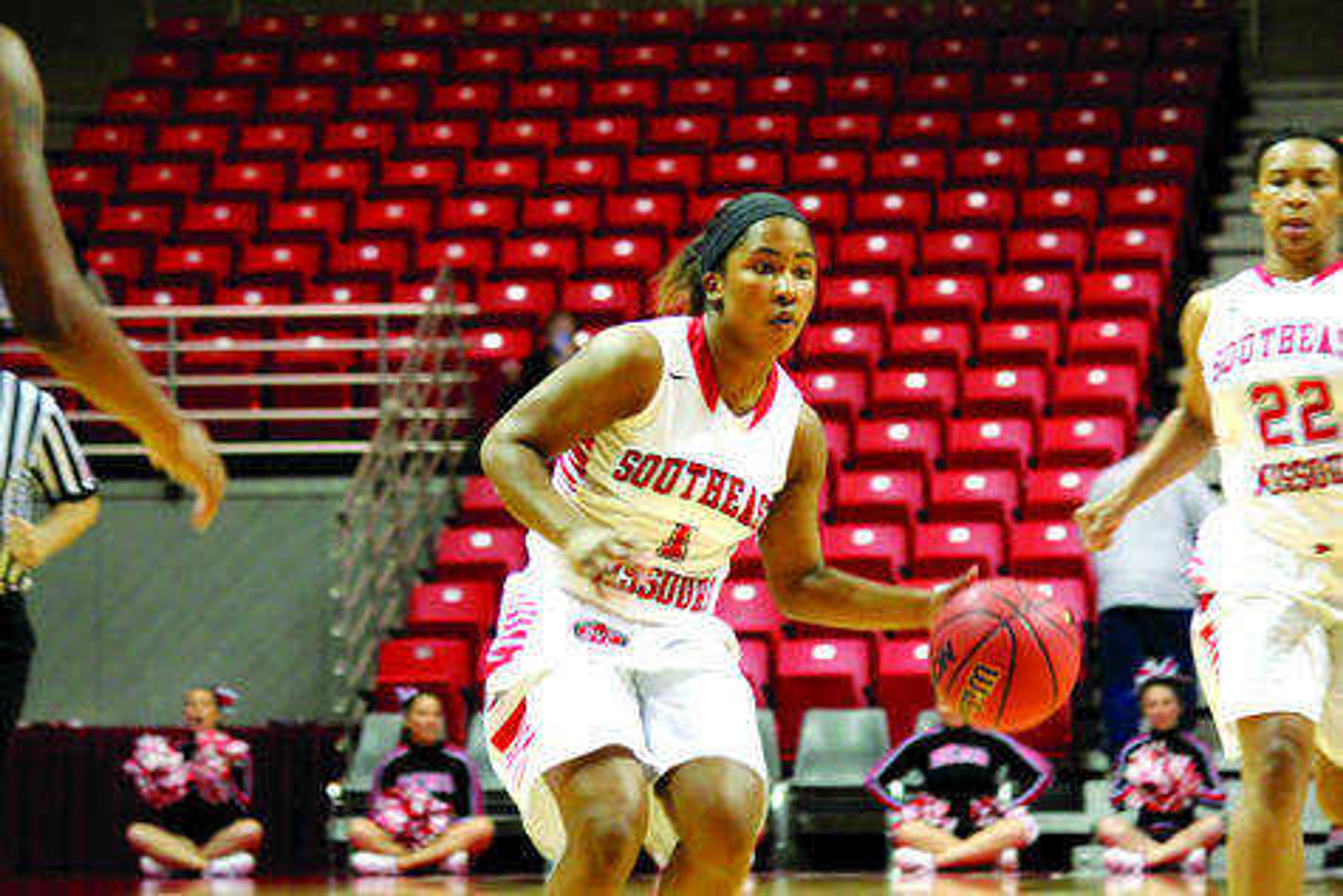 Sophomore guard Brianna Mitchell will be one of the 10 returners to the Southeast Missouri State women's basketball team's roster next season. Photo by Isaiah Adams