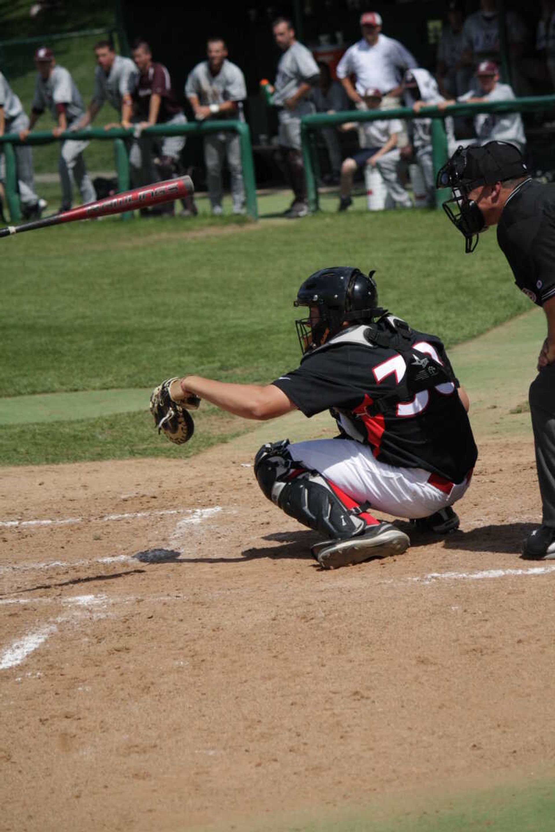 Shane Blair behind the plate during Southeast's game on Saturday. - Photo by Nathan Hamilton