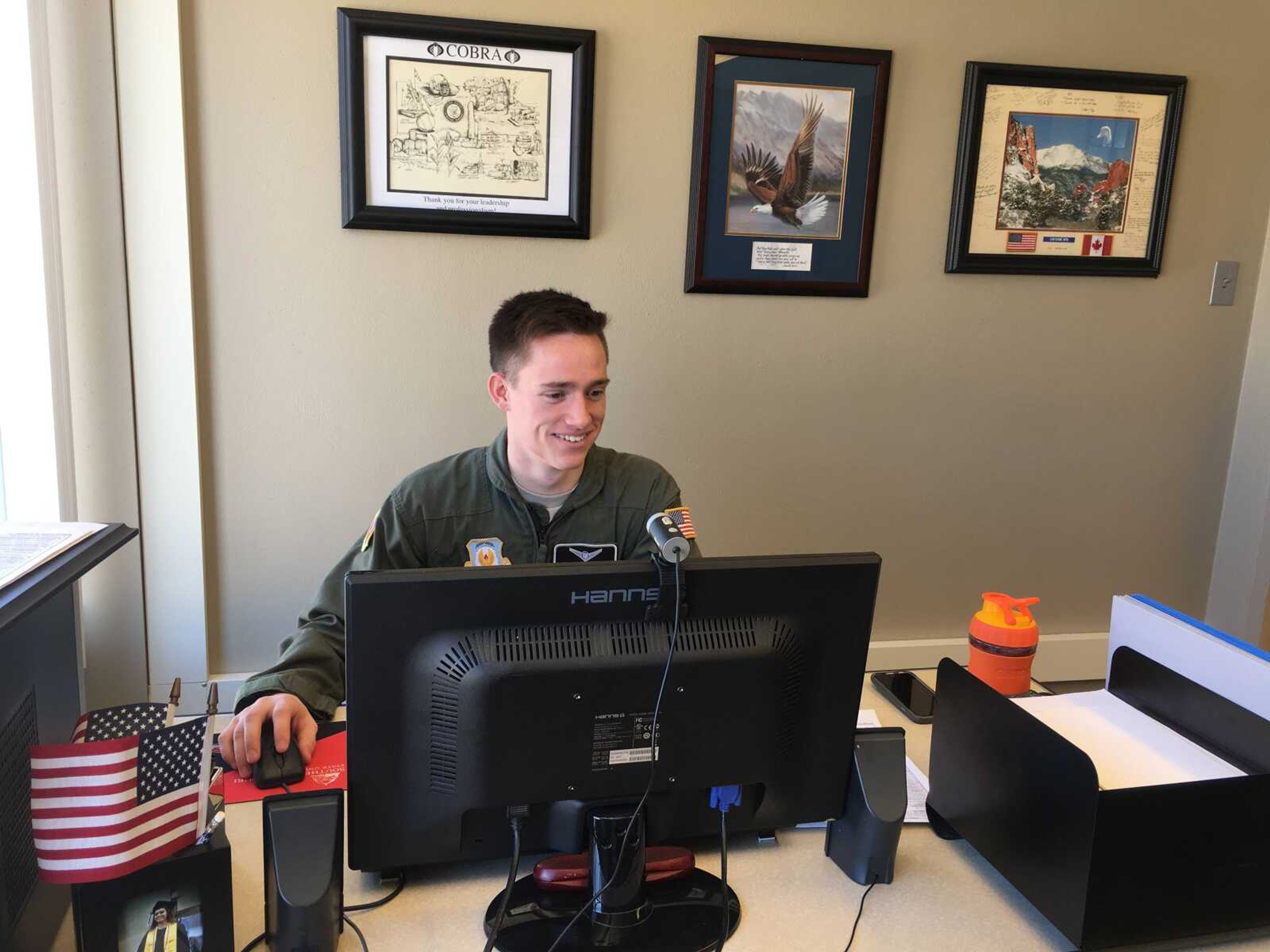 As the cadet wing commander of the AFROTC, Cadet Destin Garst's primary responsibility is overseeing all of the training and extracurricular activities.