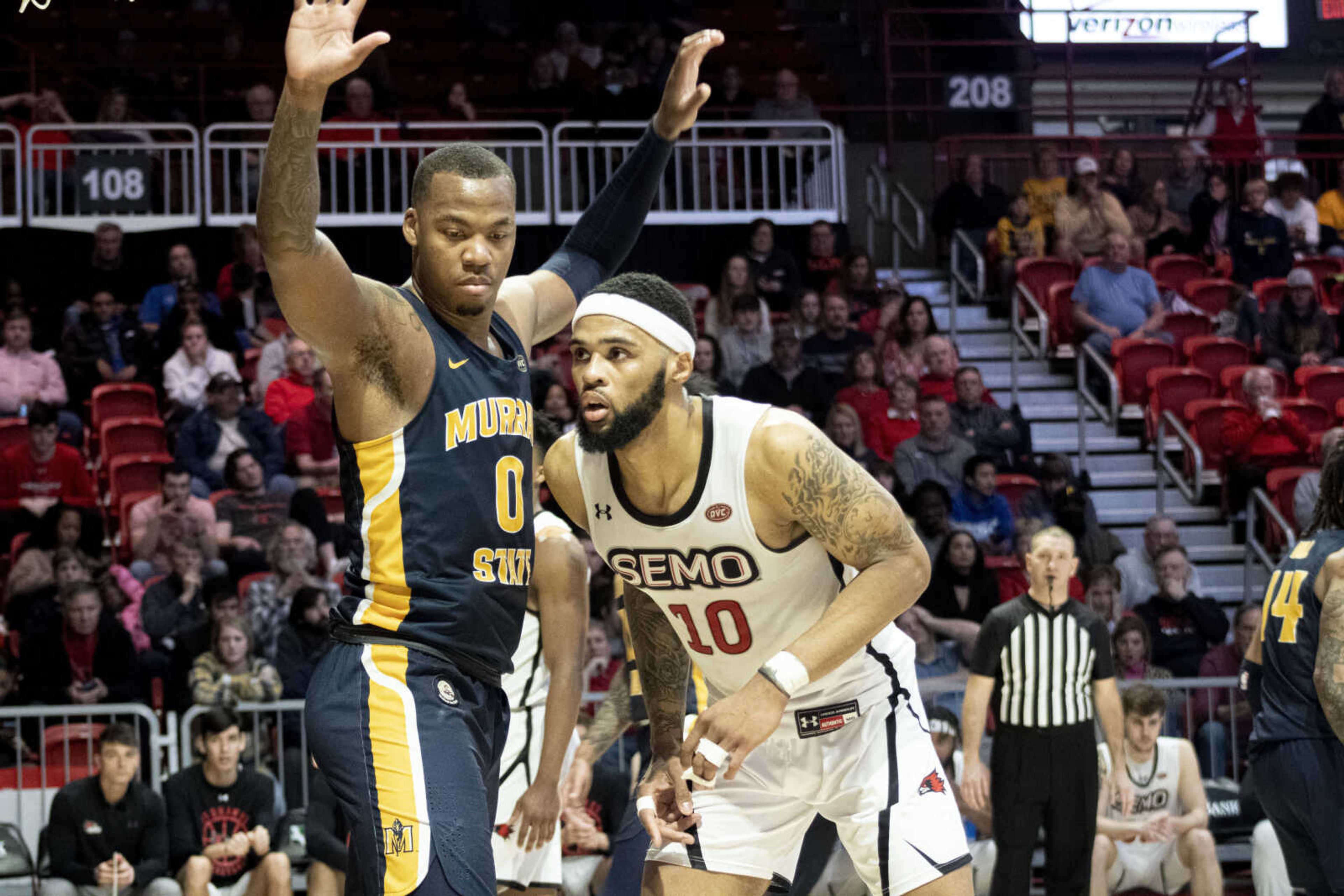 Senior forward Manny Patterson tries to get open during Southeast’s 70-68 loss to #19 Murray State on Feb. 26 at the Show Me Center in Cape Girardeau.