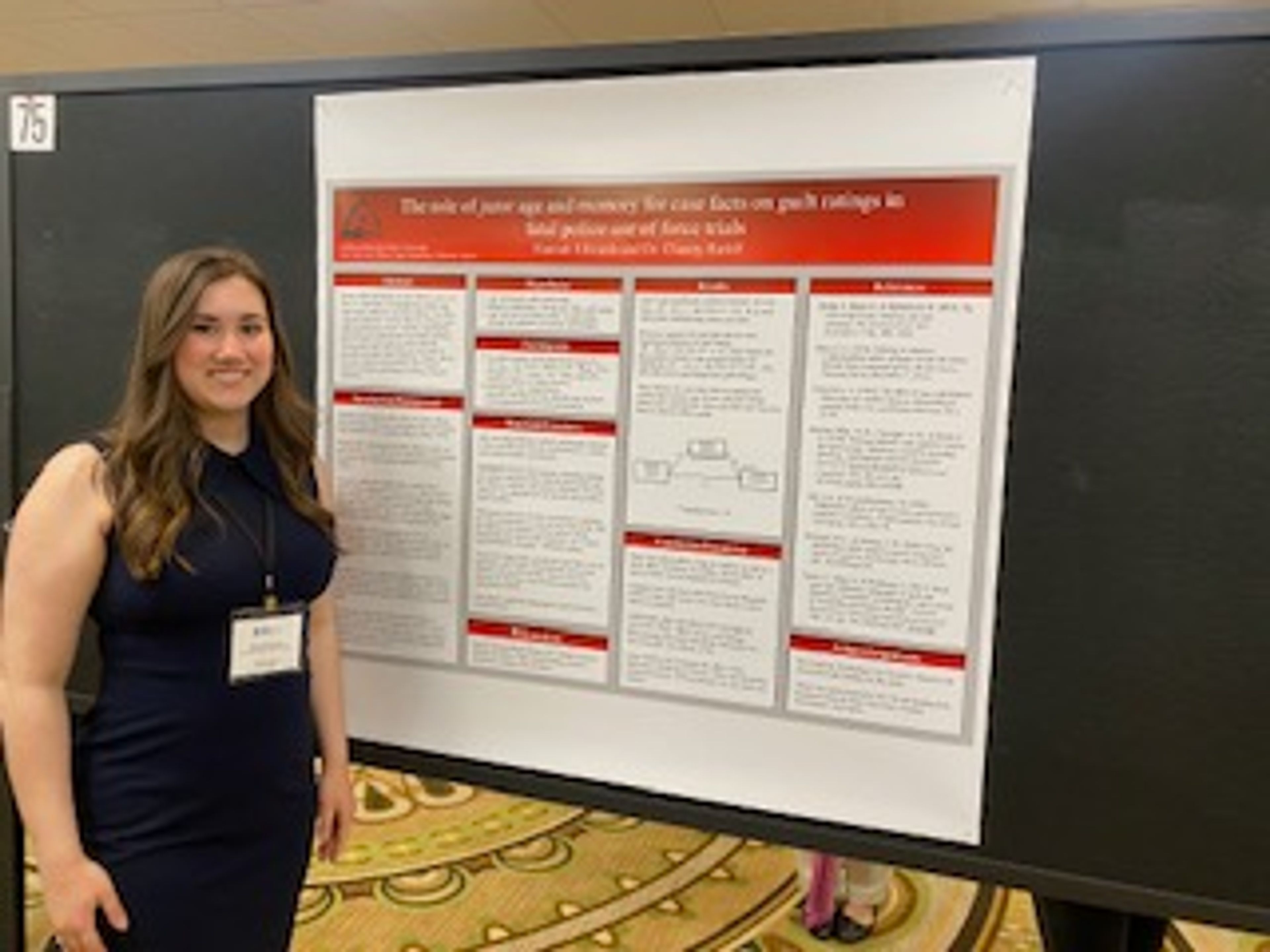 Former student Hannah Edwards at last year's MPA conference.
