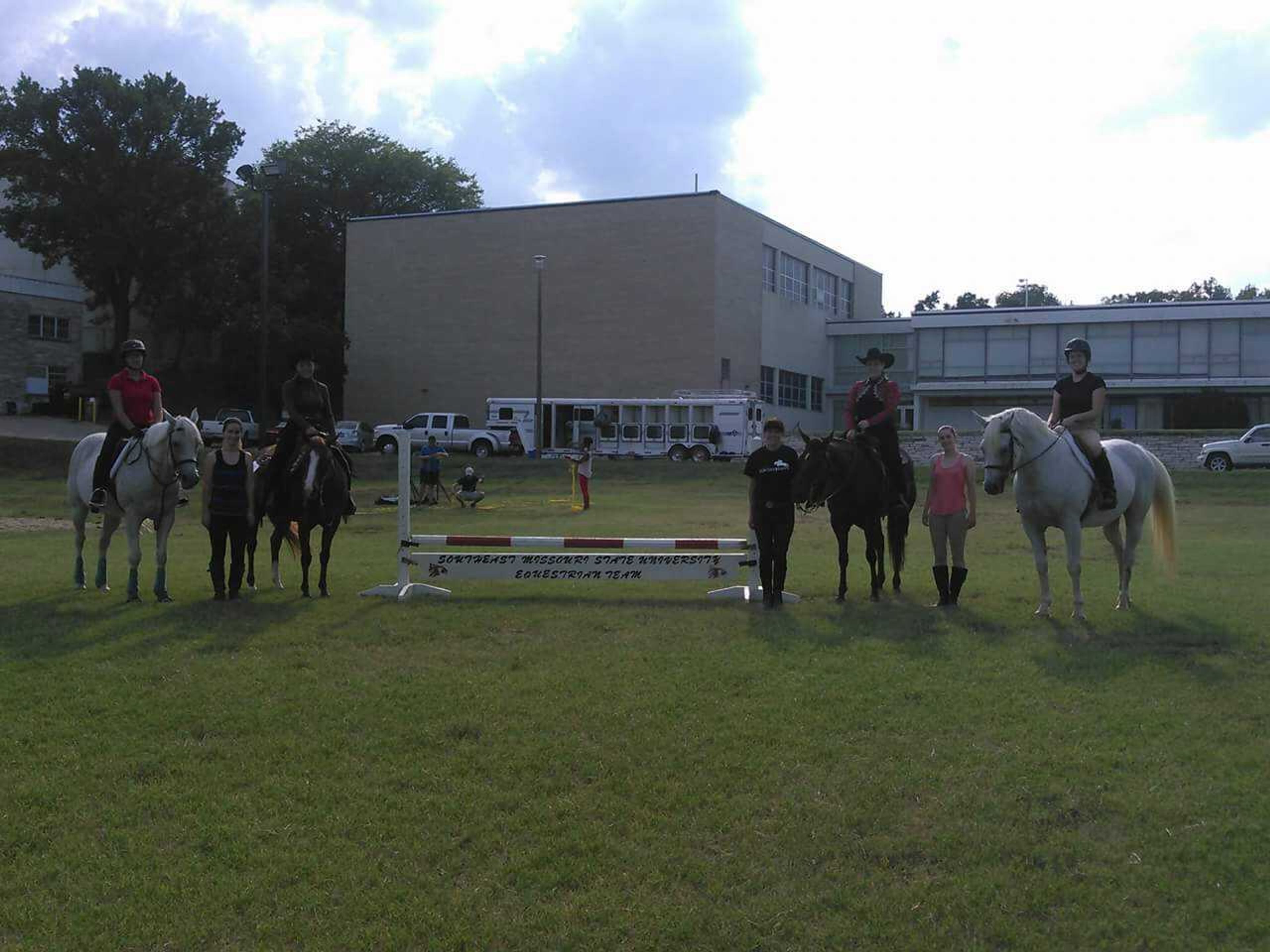 Southeast equestrian team poses for a photo at Parker Field on Aug. 25.