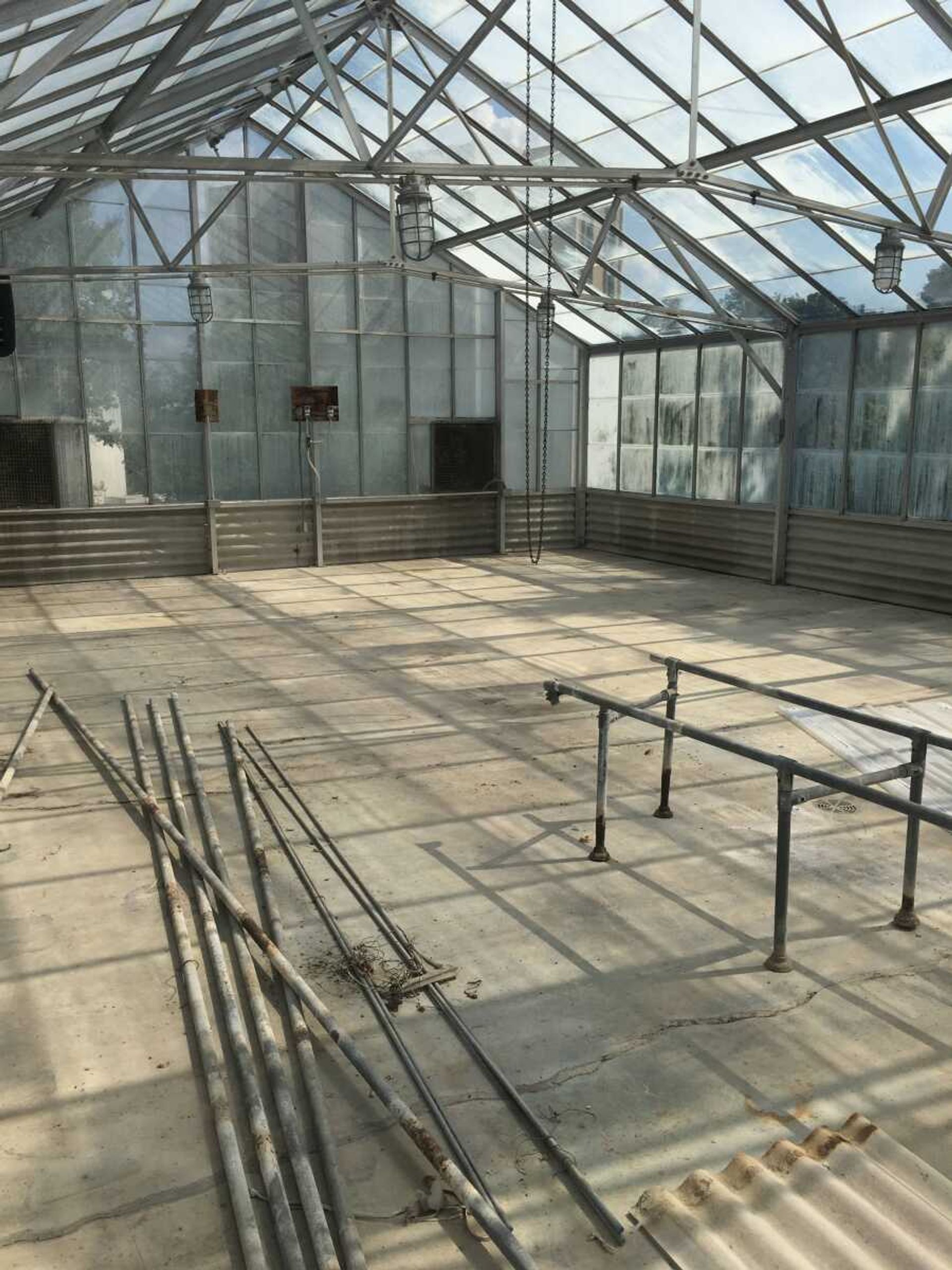 The back greenhouse, which is designed for student and faculty research projects, got a major cleanout in which Facilities Management took out the old, nonfunctional equipment. 