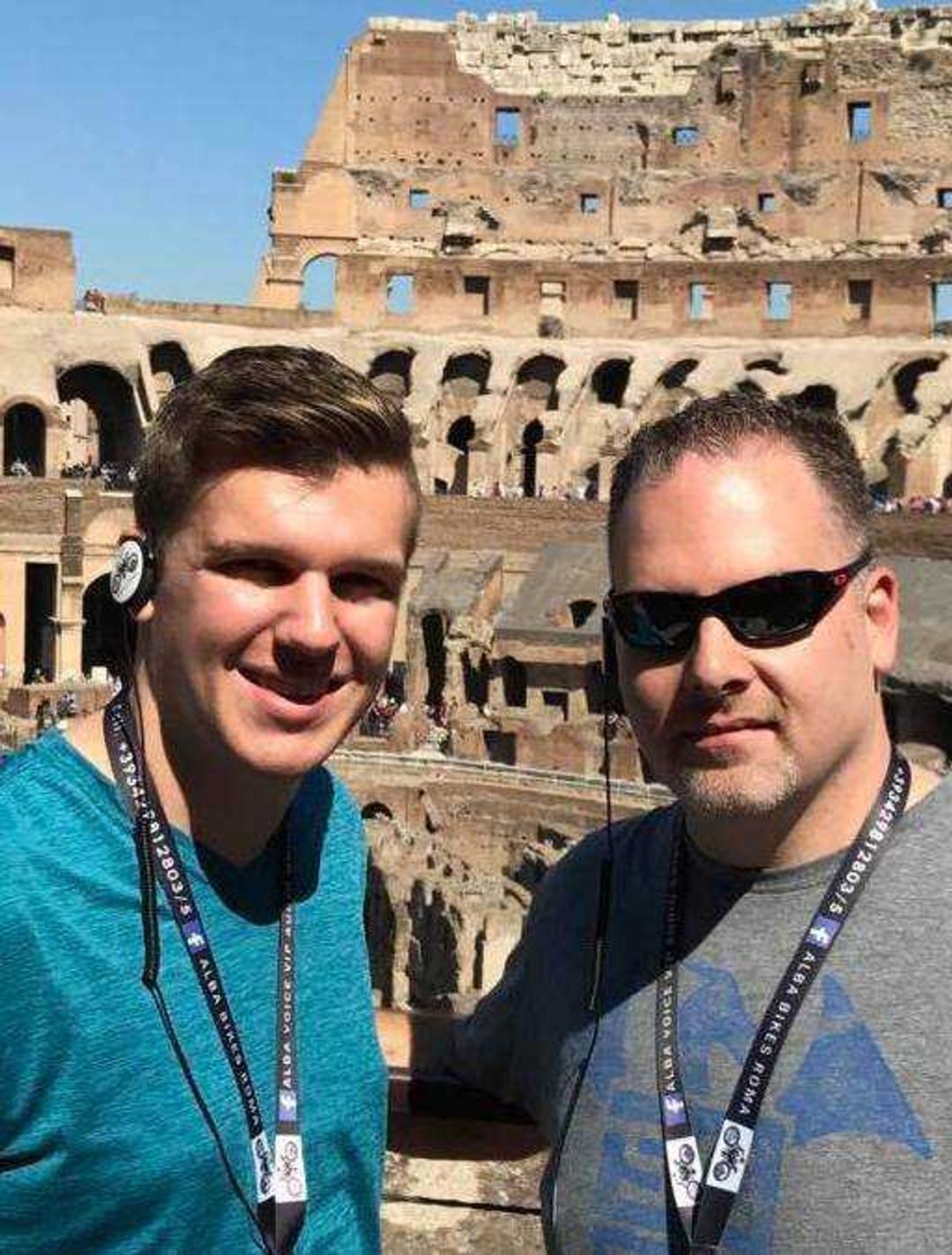 Jordan Redd and mentor Nicholas Kenney at the Colosseum.
