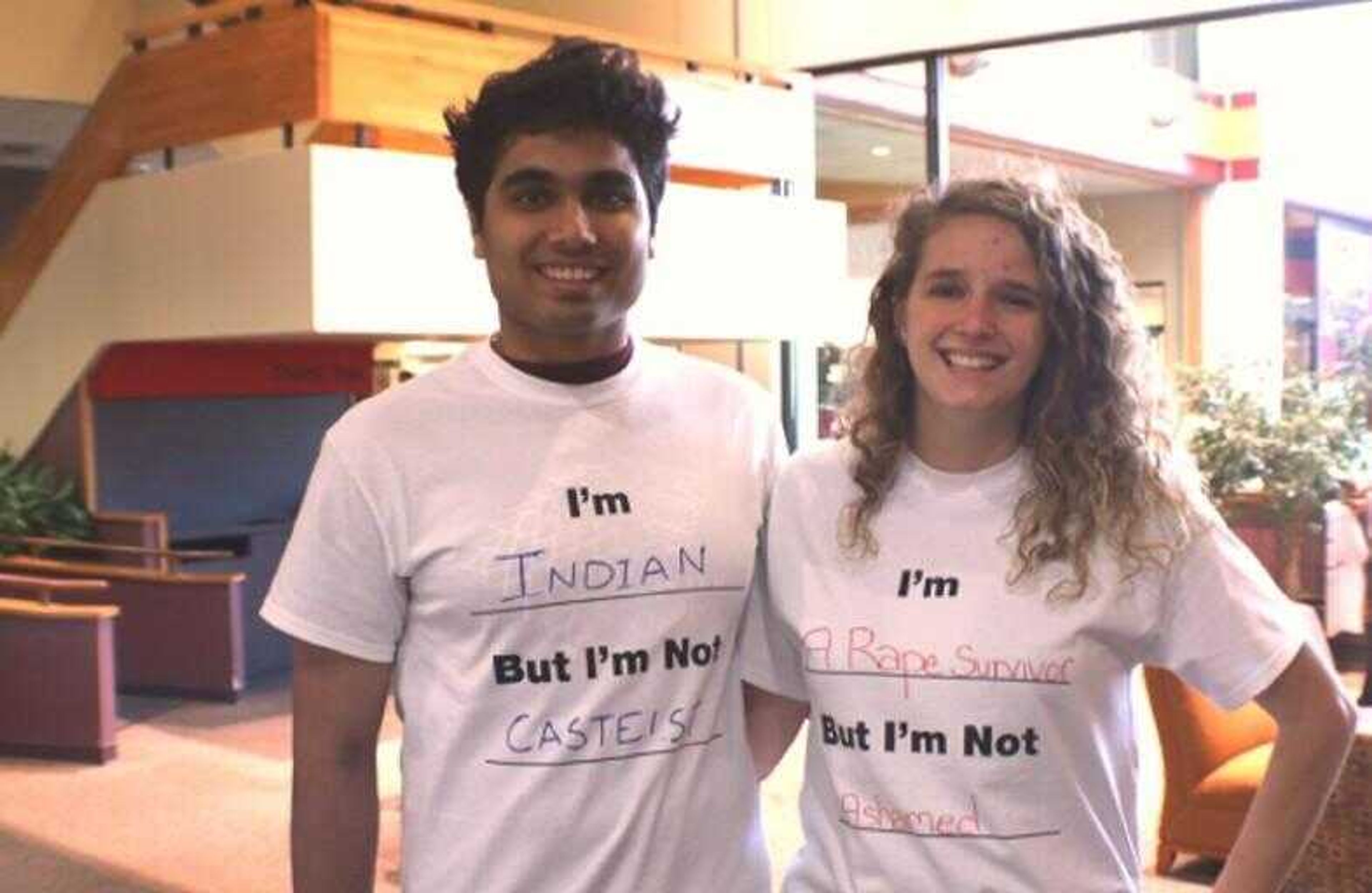The PLA team created shirts that students could personalize to relate to their own experience of being stereotyped.