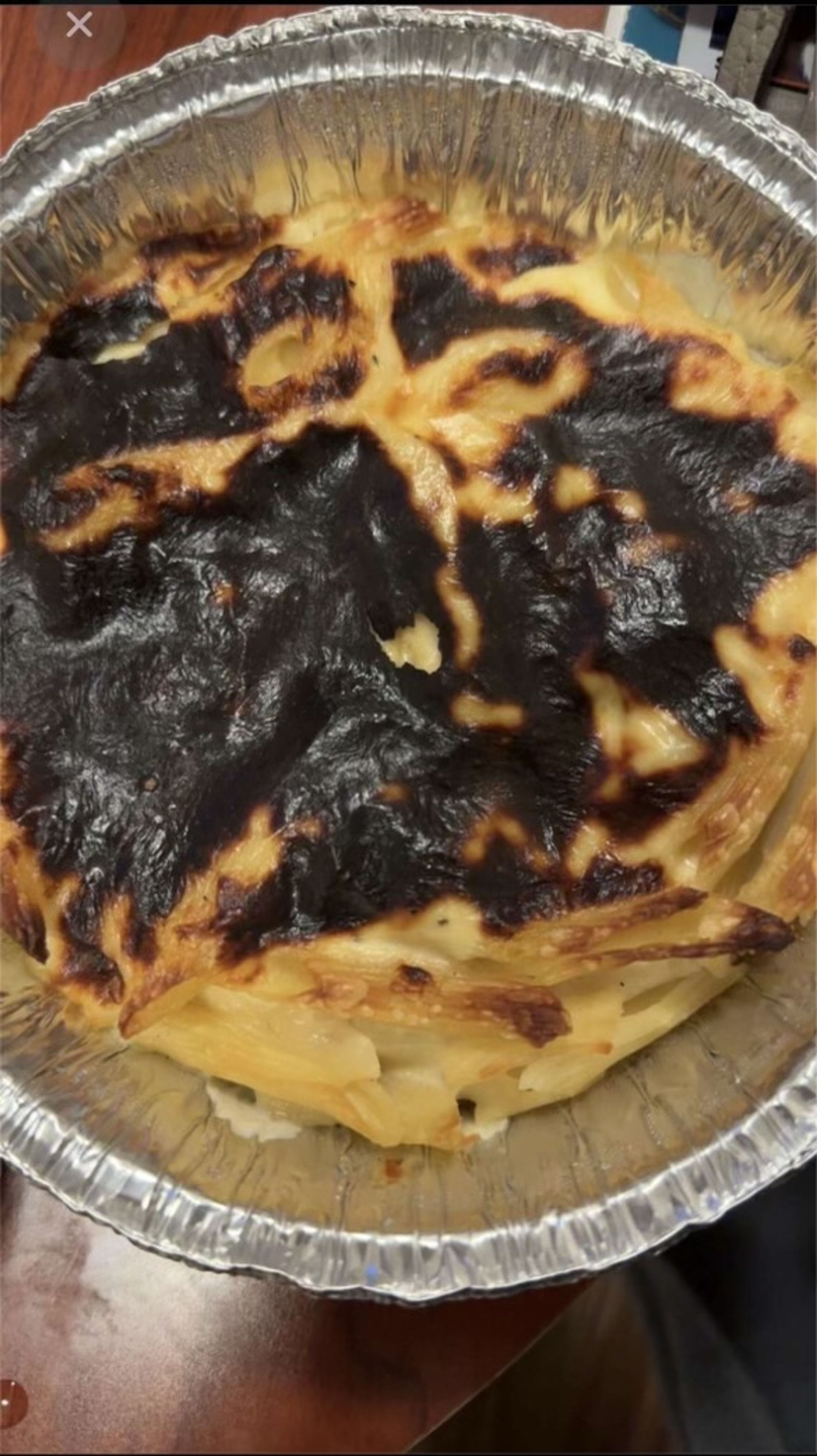 Burnt pasta served to a student from The Hill Pasta Works.