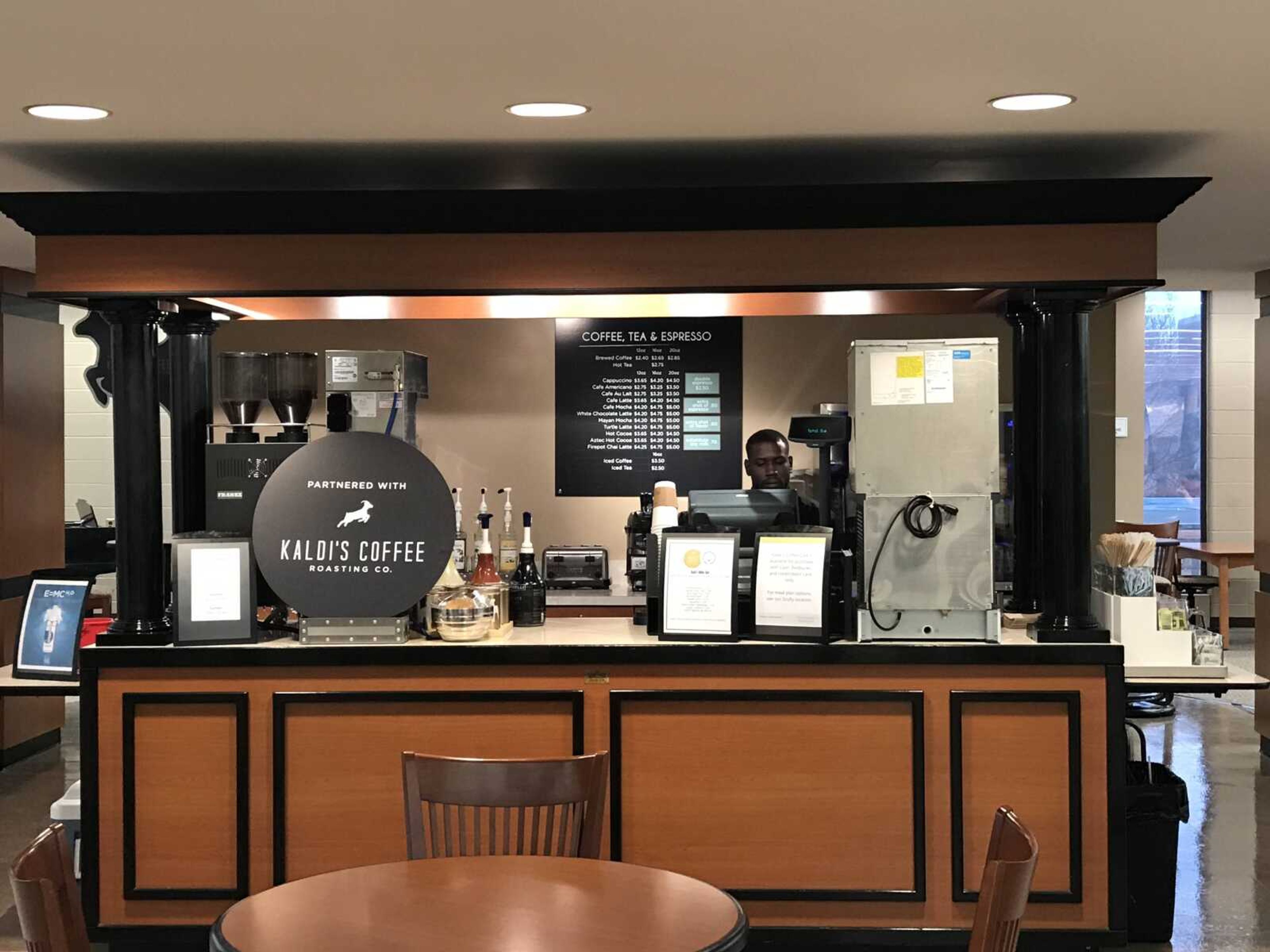 The new Kaldi's Coffee House location on the second floor of Kent Library.