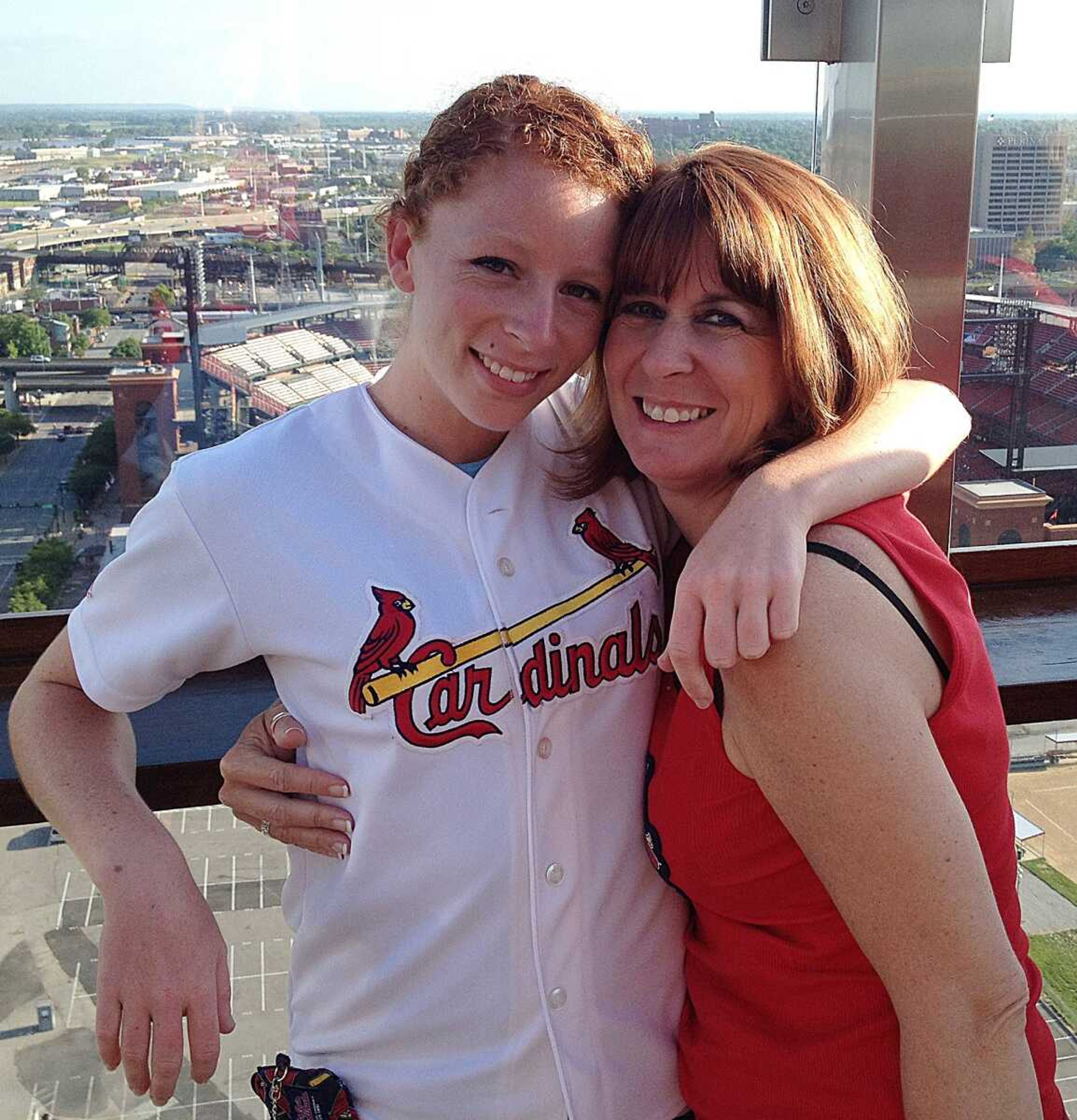 Meg Herndon (left) and Cindi Herndon after a Cardinals game the day before Mother's Day. Submitted photo