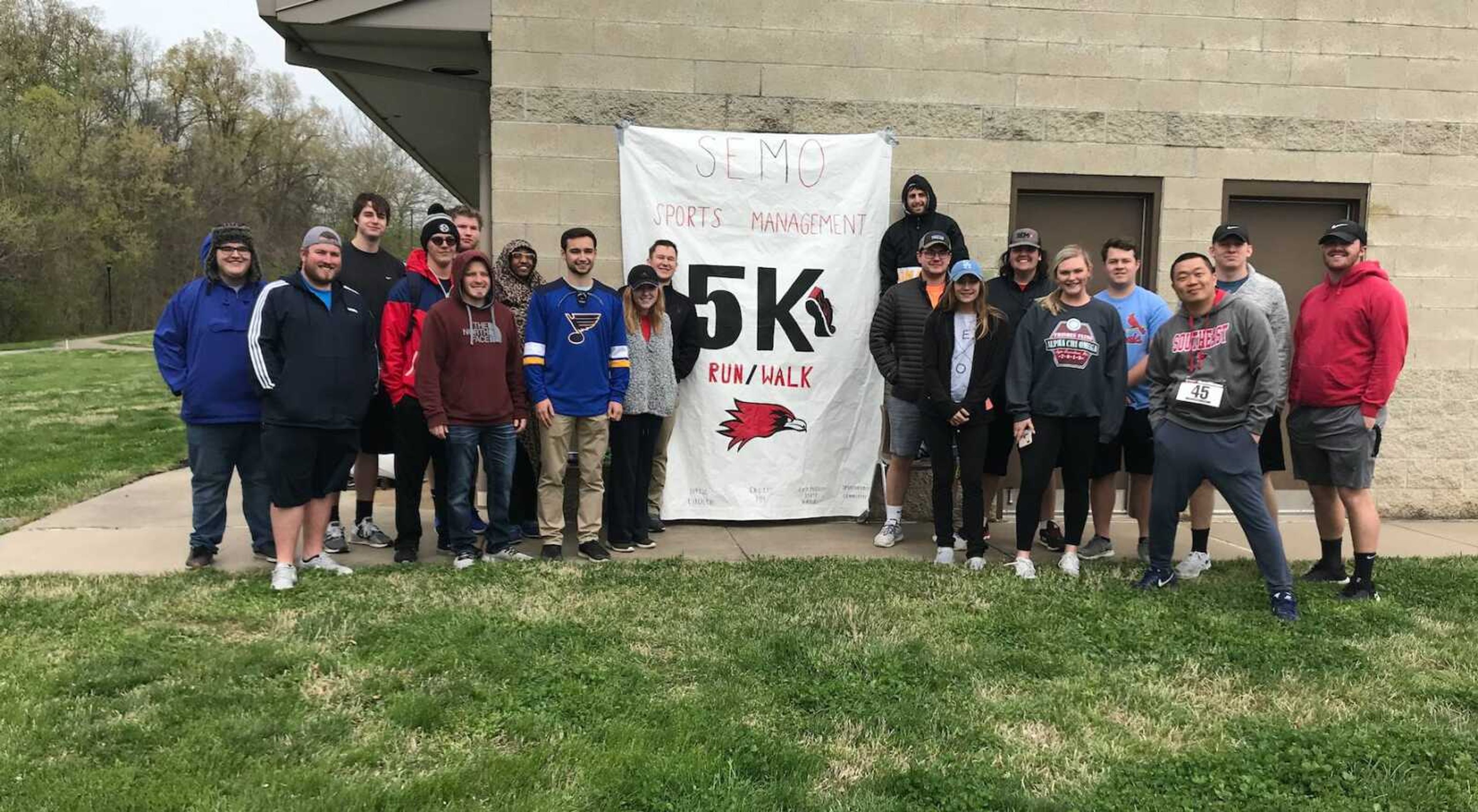 The Sports Event Management class hosts the annual Sports Management 5K run/walk on Saturday, April 13, at the intramural fields.