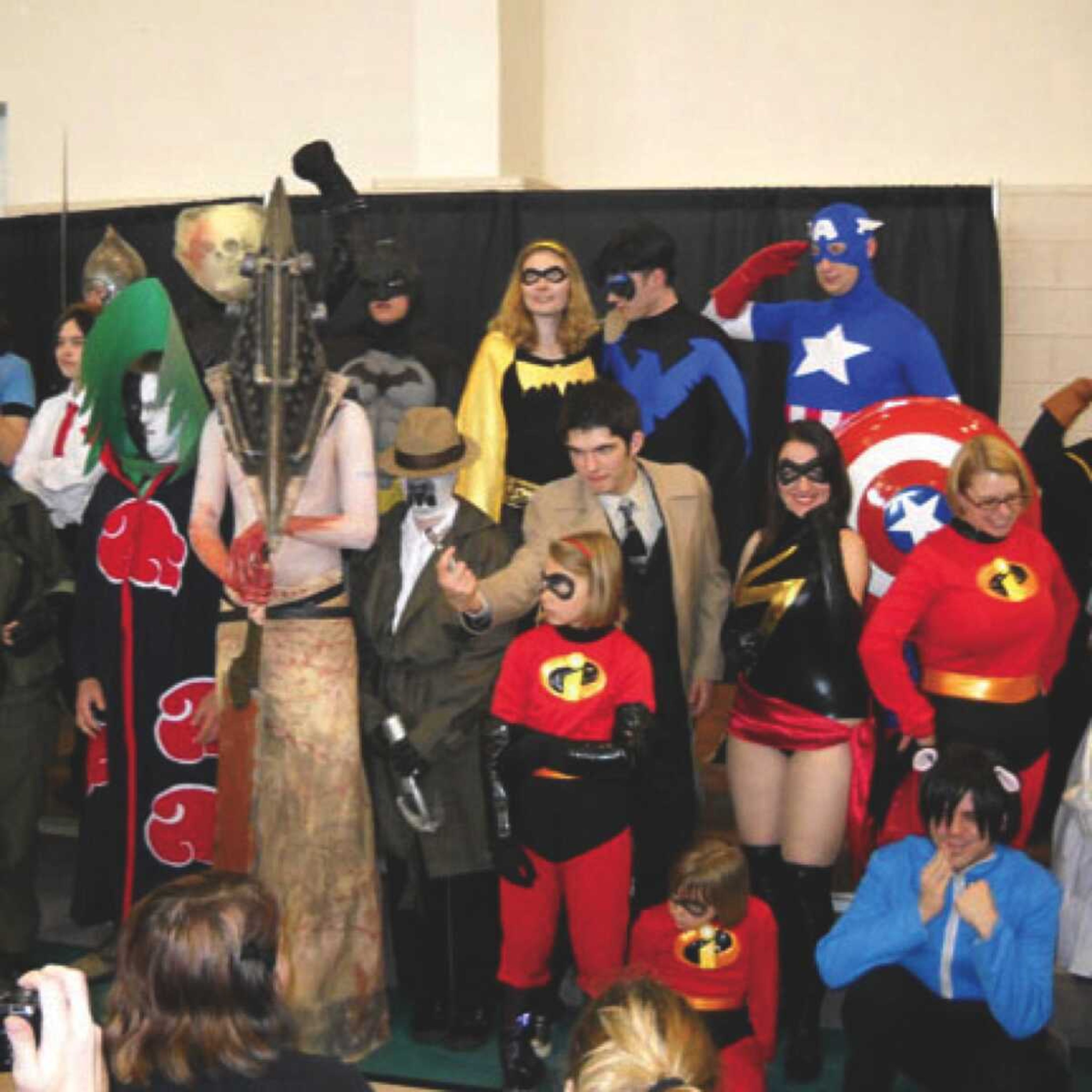 Costume contest participants pose for a photo at a past Cape Comic Con.