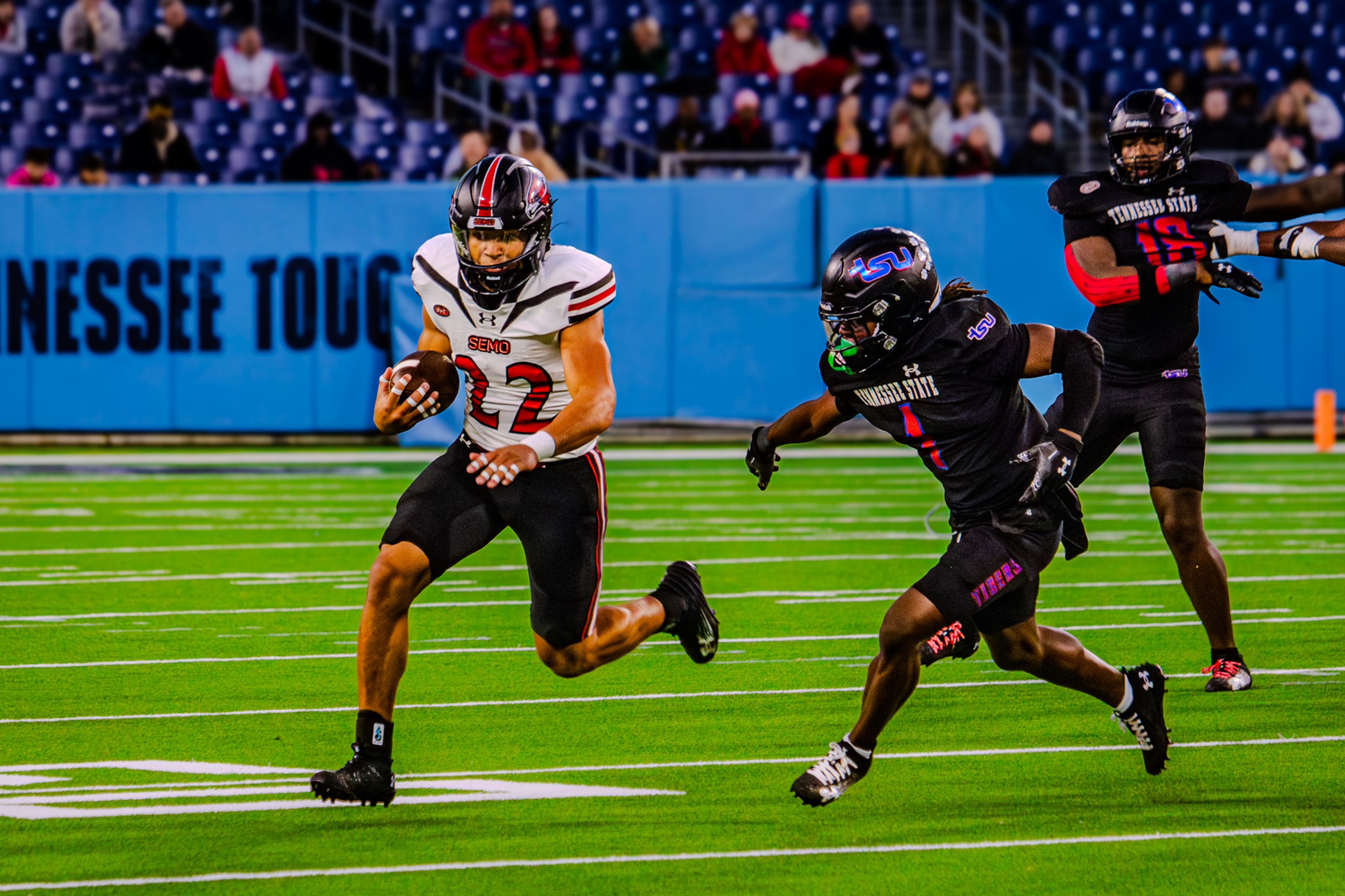 Freshman running back Payton Brown rushes the ball against TSU.