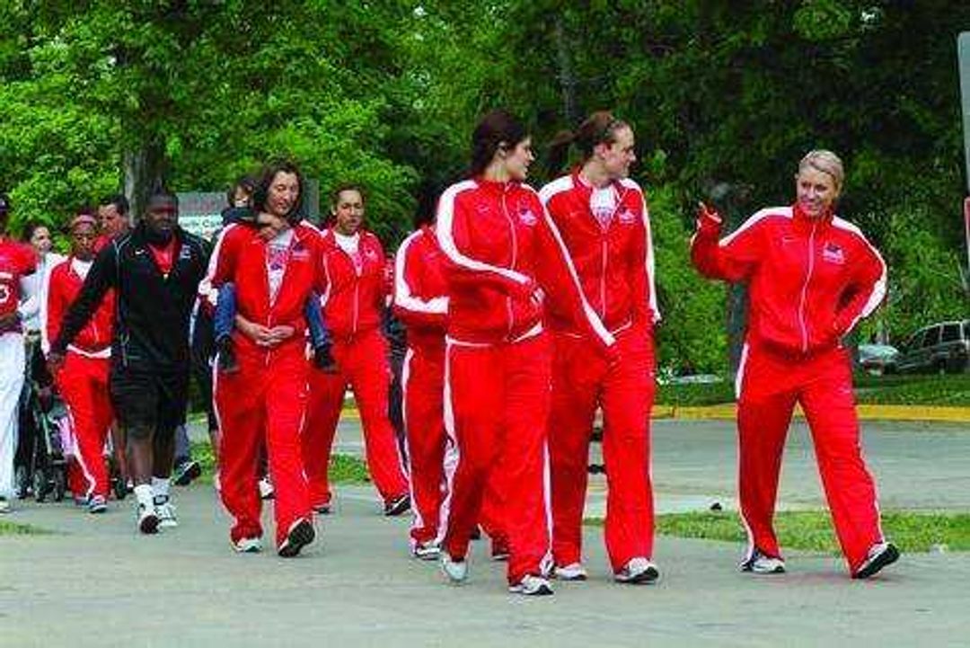 Members of the Southeast women's basketball team participate in the 2012 Walk for Women. Submitted photo