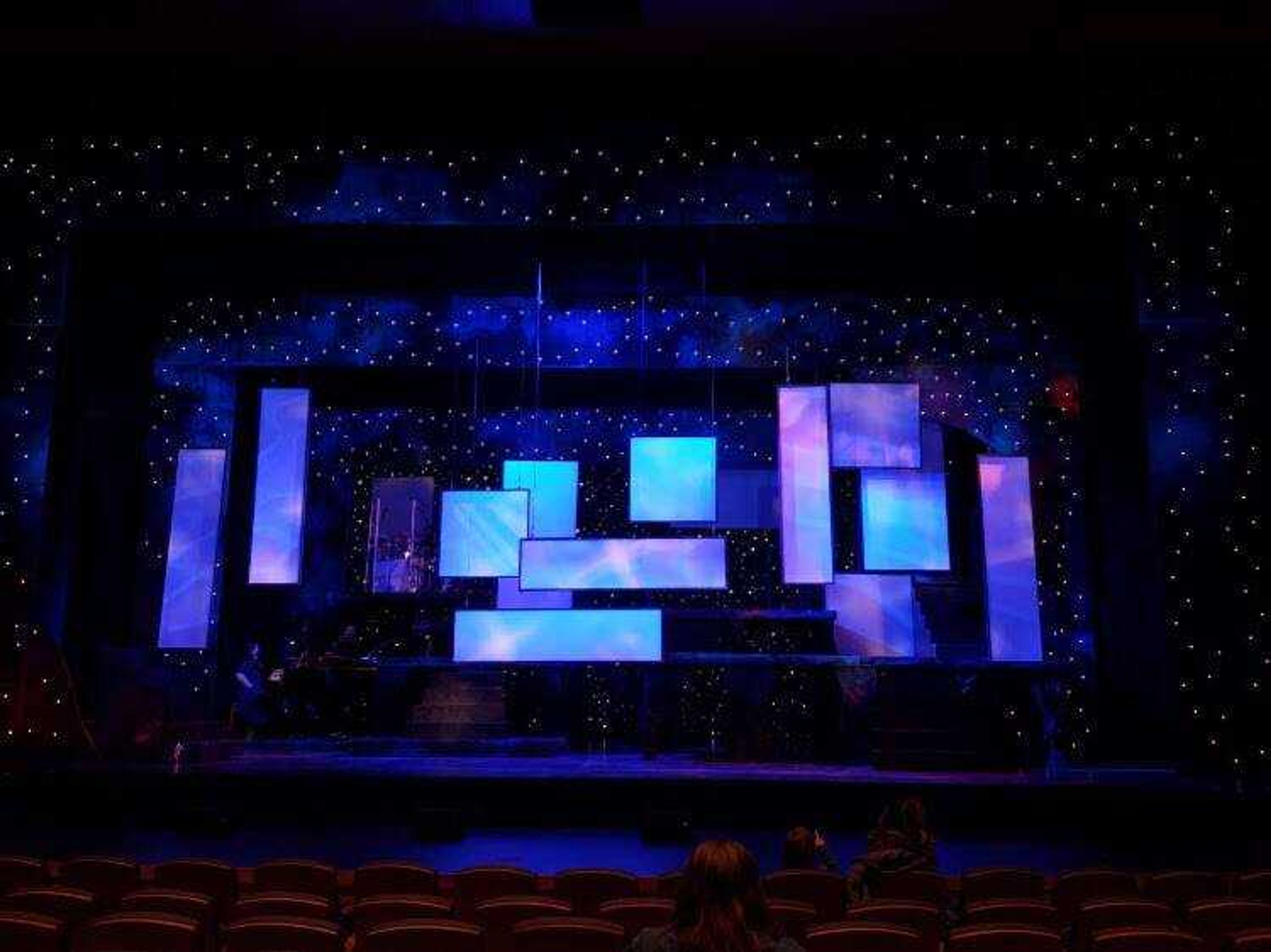 The set for “Unlimited: The Music and Lyrics of Stephen Schwartz,” before the world premiere of the show. Prior to the event, multiple students were involved in making the set. 