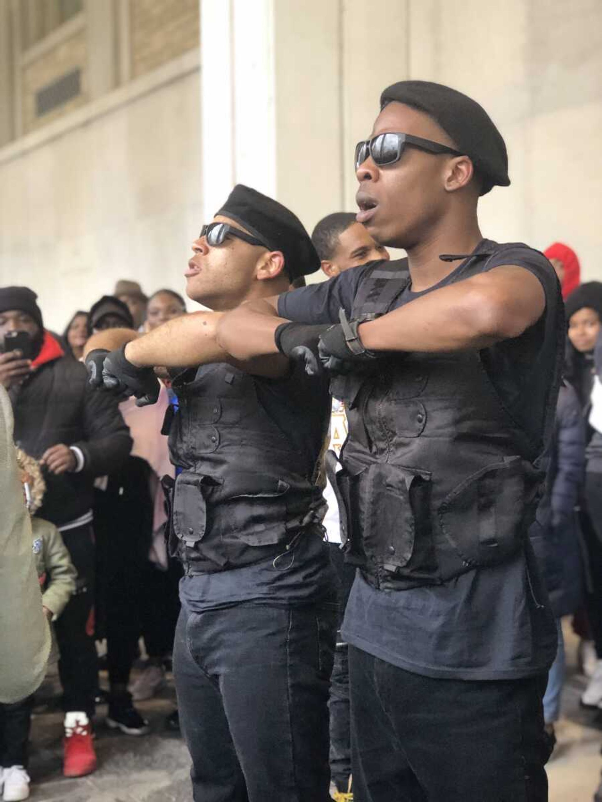 Alpha Phi Alpha Fraternity, Inc. newest members Jerrick Fayne (left) and Deshawn Smith (right). 