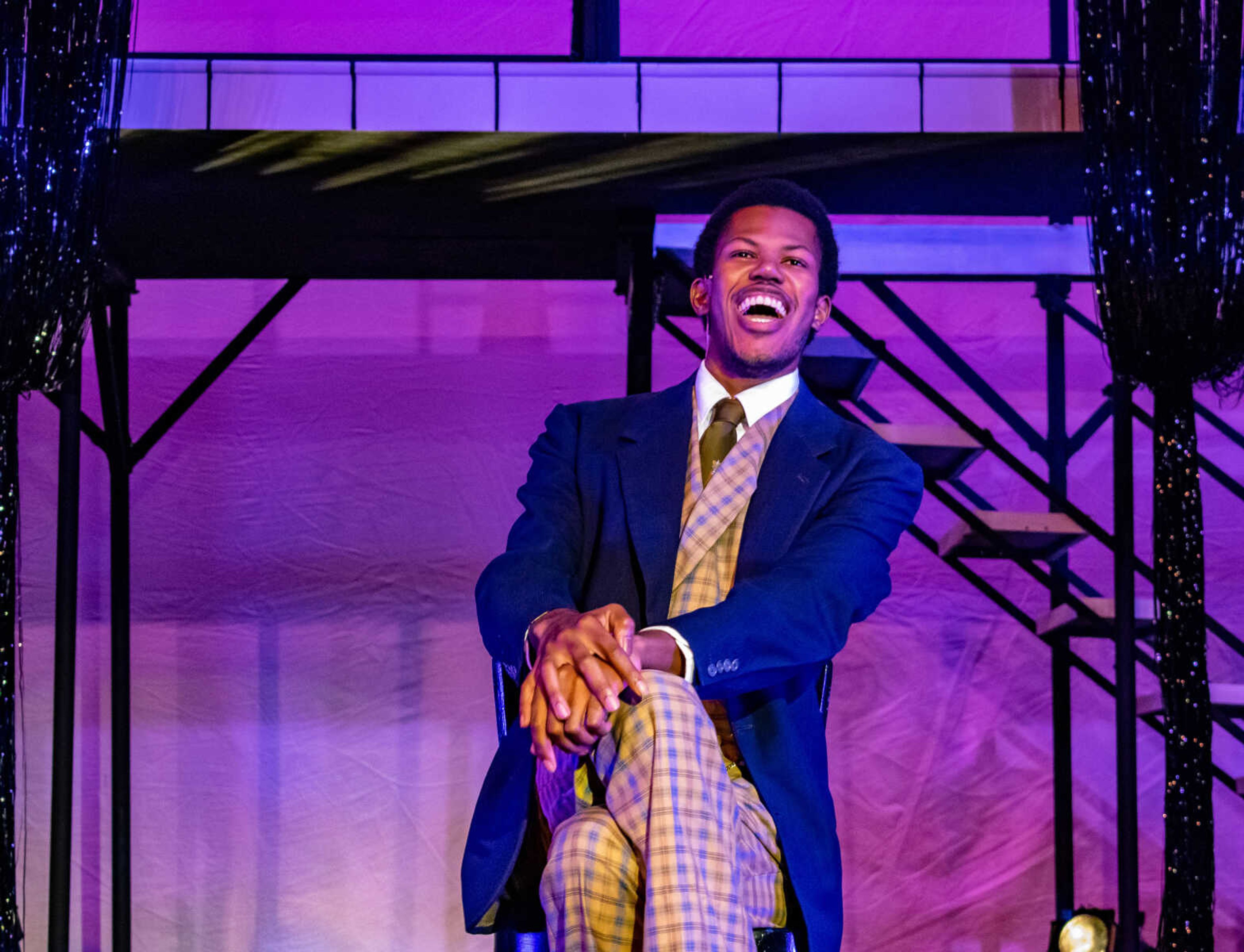 Anthony Shepard shows charm and wit during his solo in Ain't Misbehavin' on Tuesday, Oct. 8 in Rust Flexible Theatre in Cape Girardeau, Missouri.