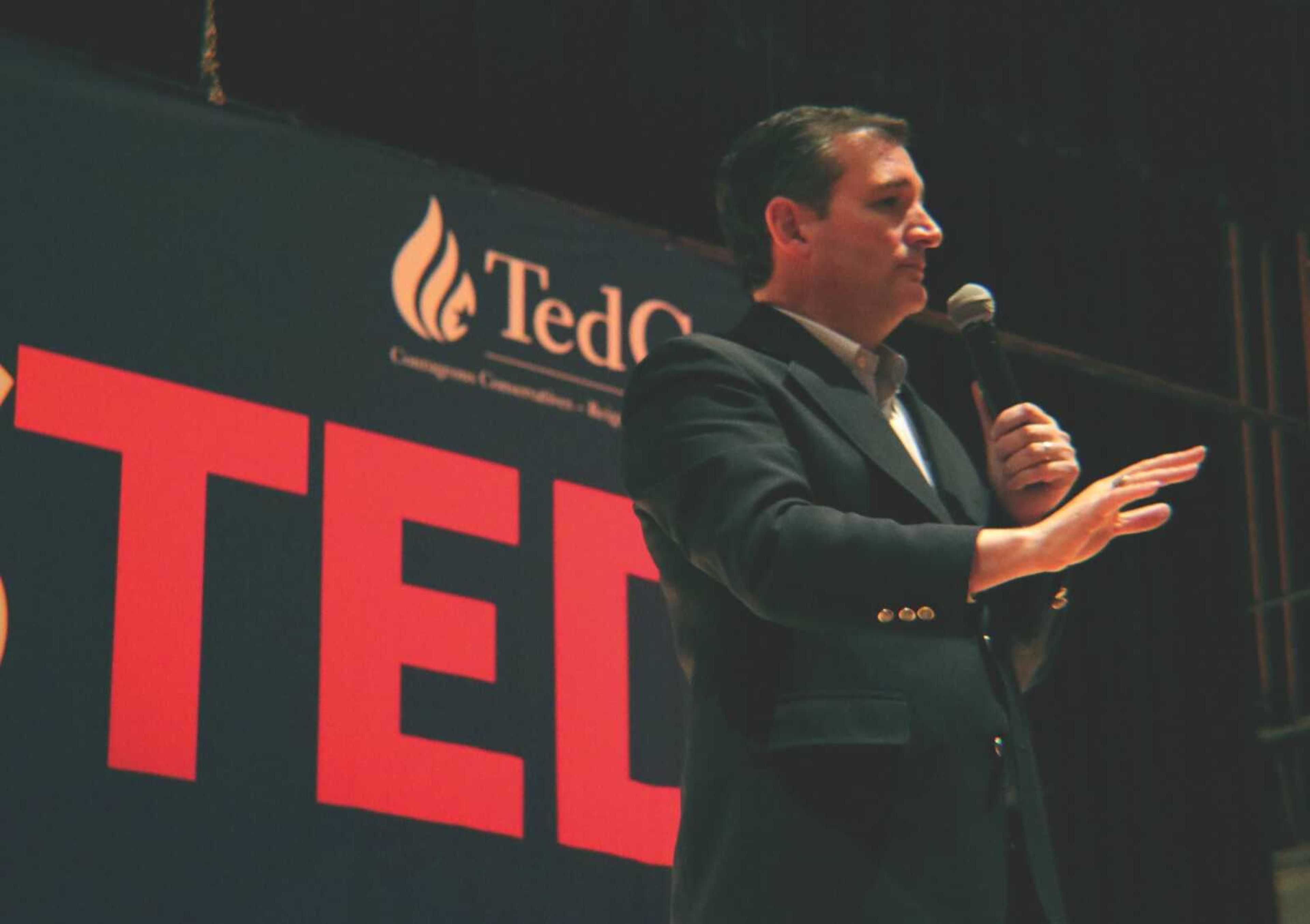 Republican presidential candidate Ted Cruz speaks at a rally on March 12 in Southeast Missouri State University's Academic Hall.
