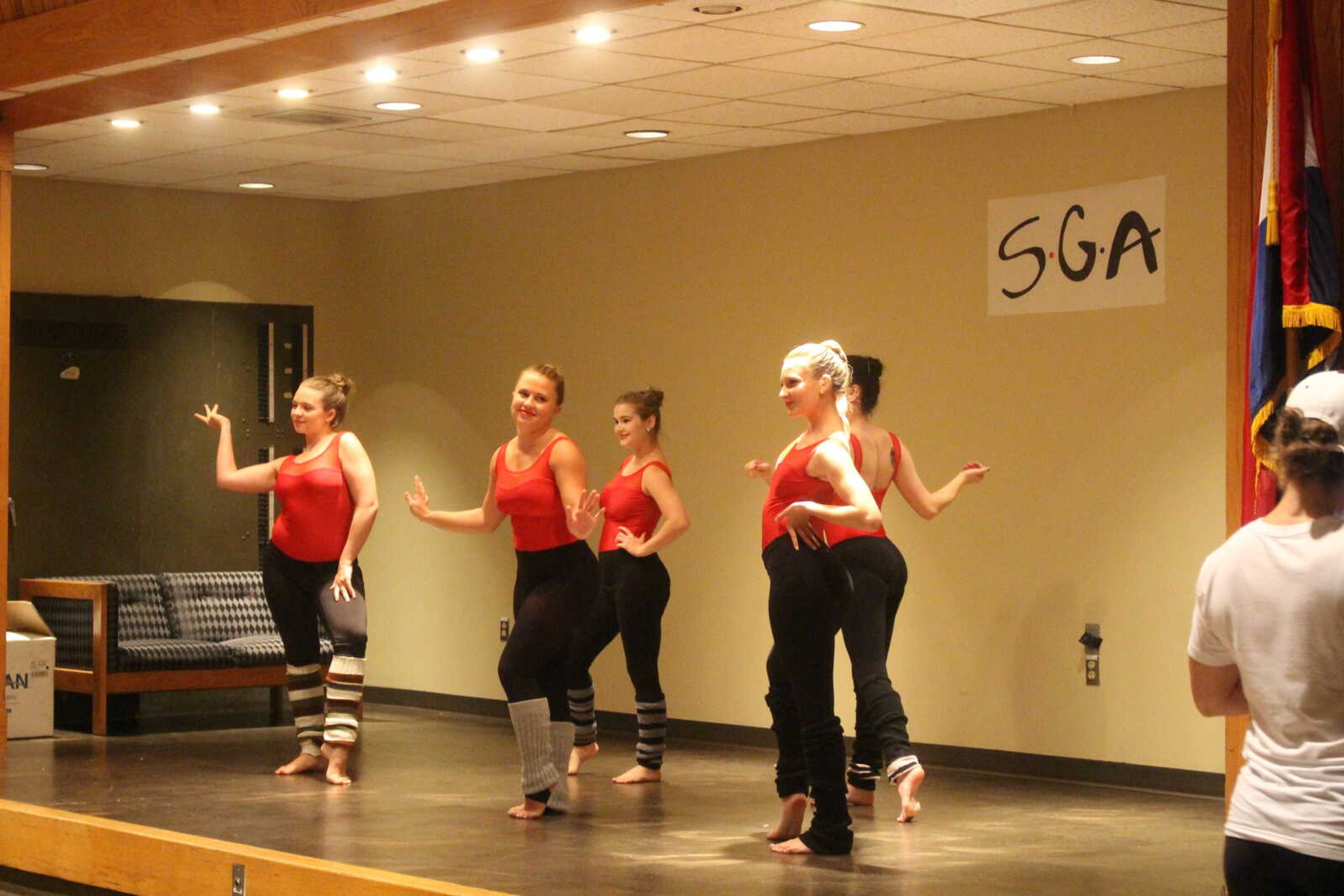 A student organization performs at the Lip Sync Benefit Aug. 22 in the UC.